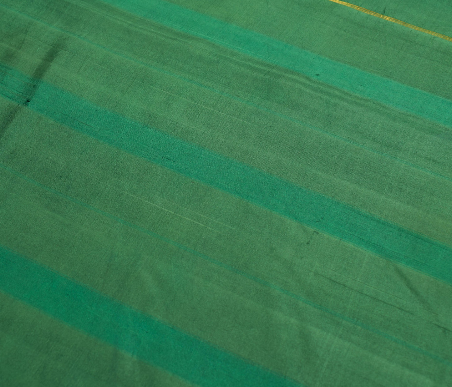 Sushila Vintage Green Saree Woven Rudraksh Zari Border Pure Mysore Silk Sari