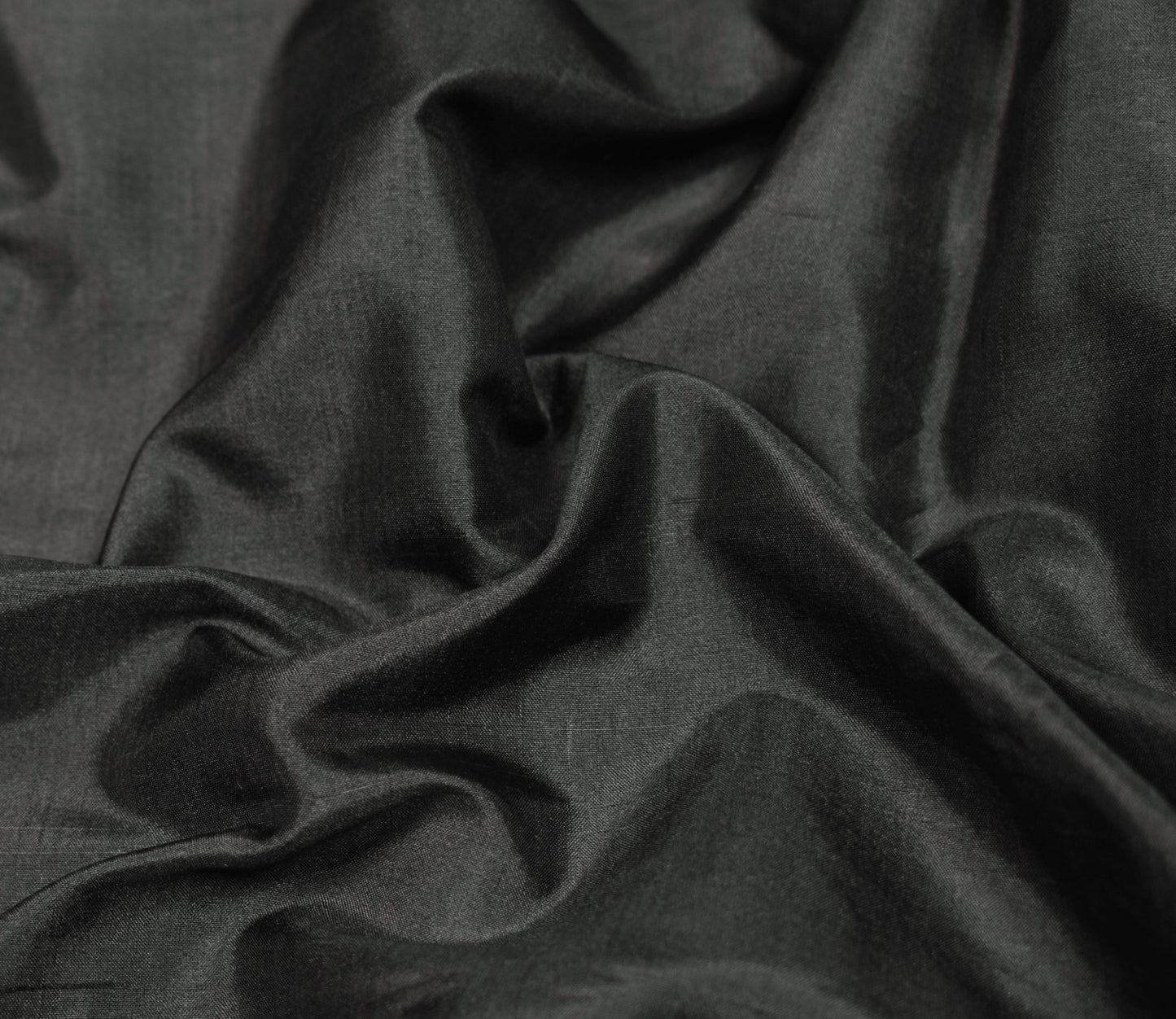 Sushila Vintage Black Saree 100% Pure Silk Hand Woven Floral 6 Yard Sari Fabric