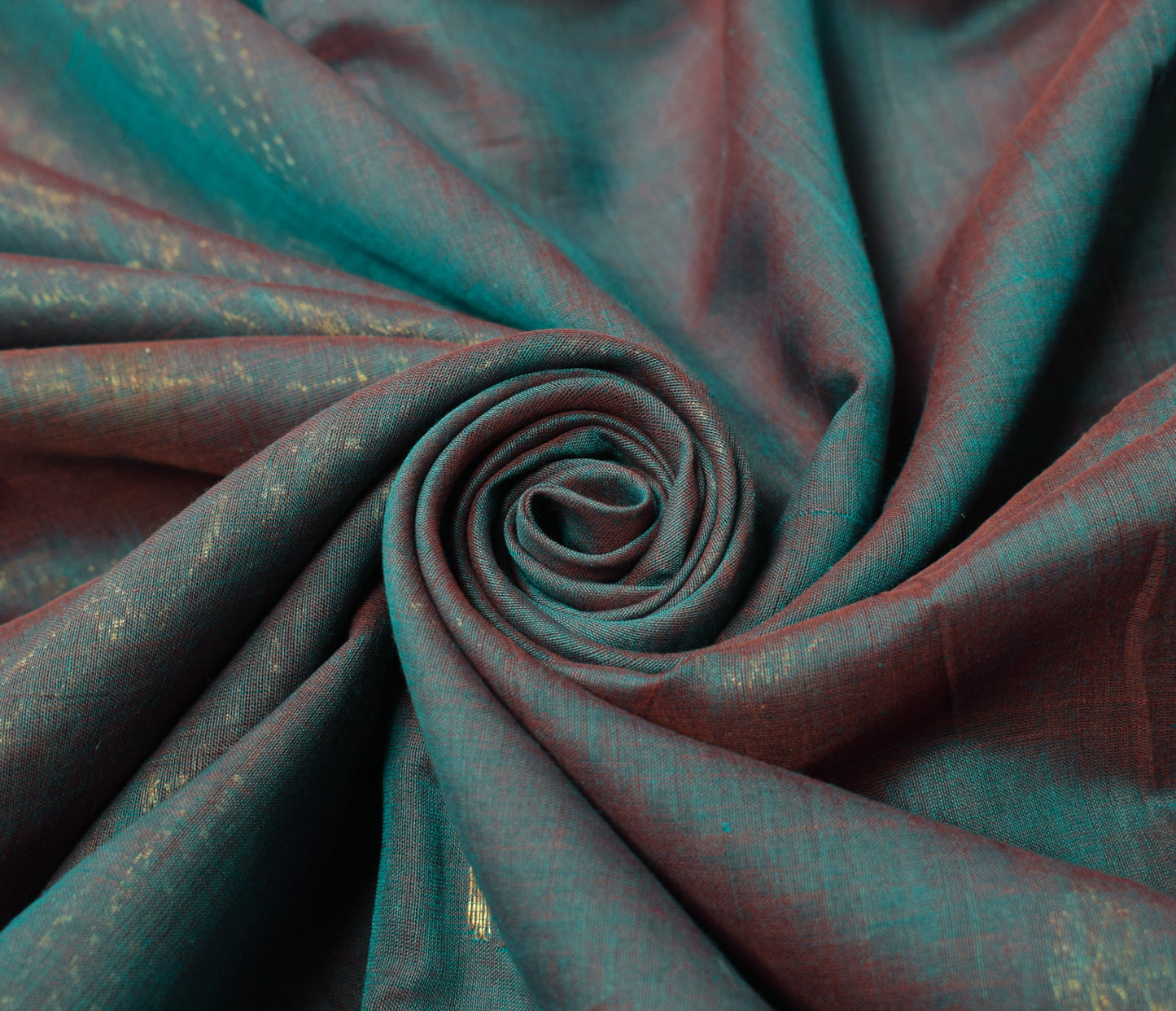 Sushila Vintage Blue Saree Narayanpet Hand Woven Peacock Border Pure Cotton Sari