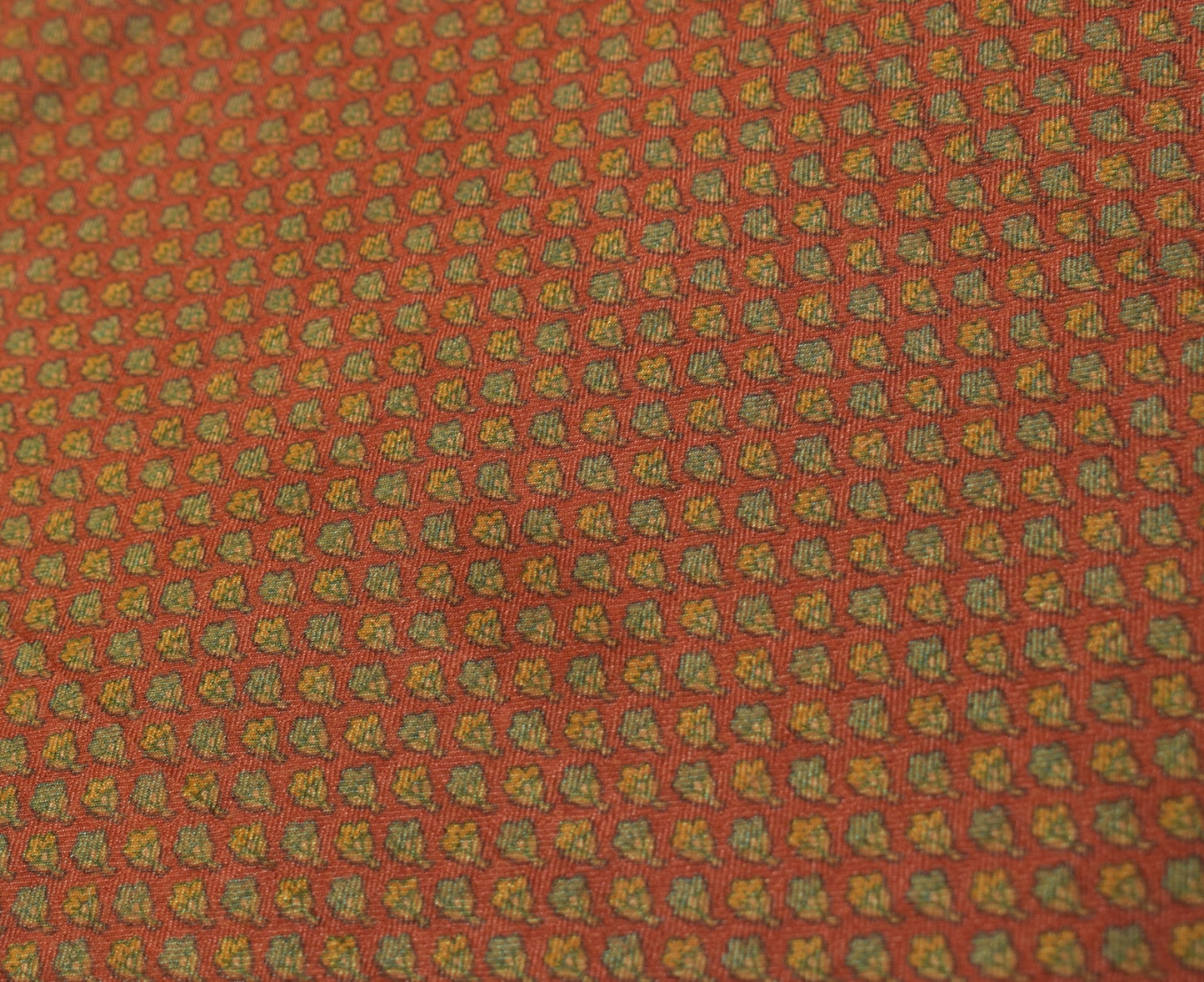 Sushila Vintage Pure Woolen Saree Rust Floral Printed & Woven Soft Sari Fabric