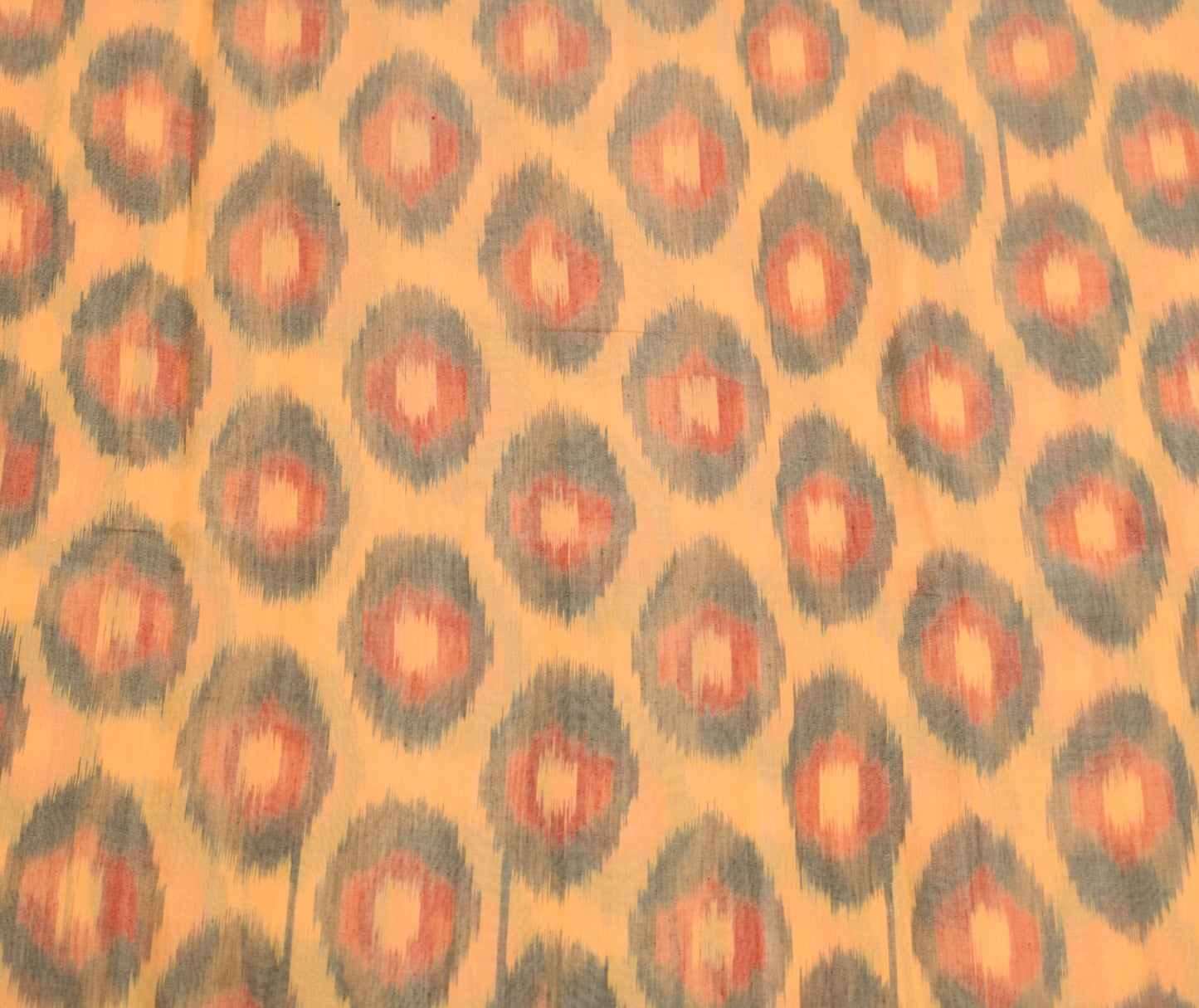 Sushila Vintage Yellow Saree Pure Cotton Silk Hand Woven Pochampally Ikat Sari