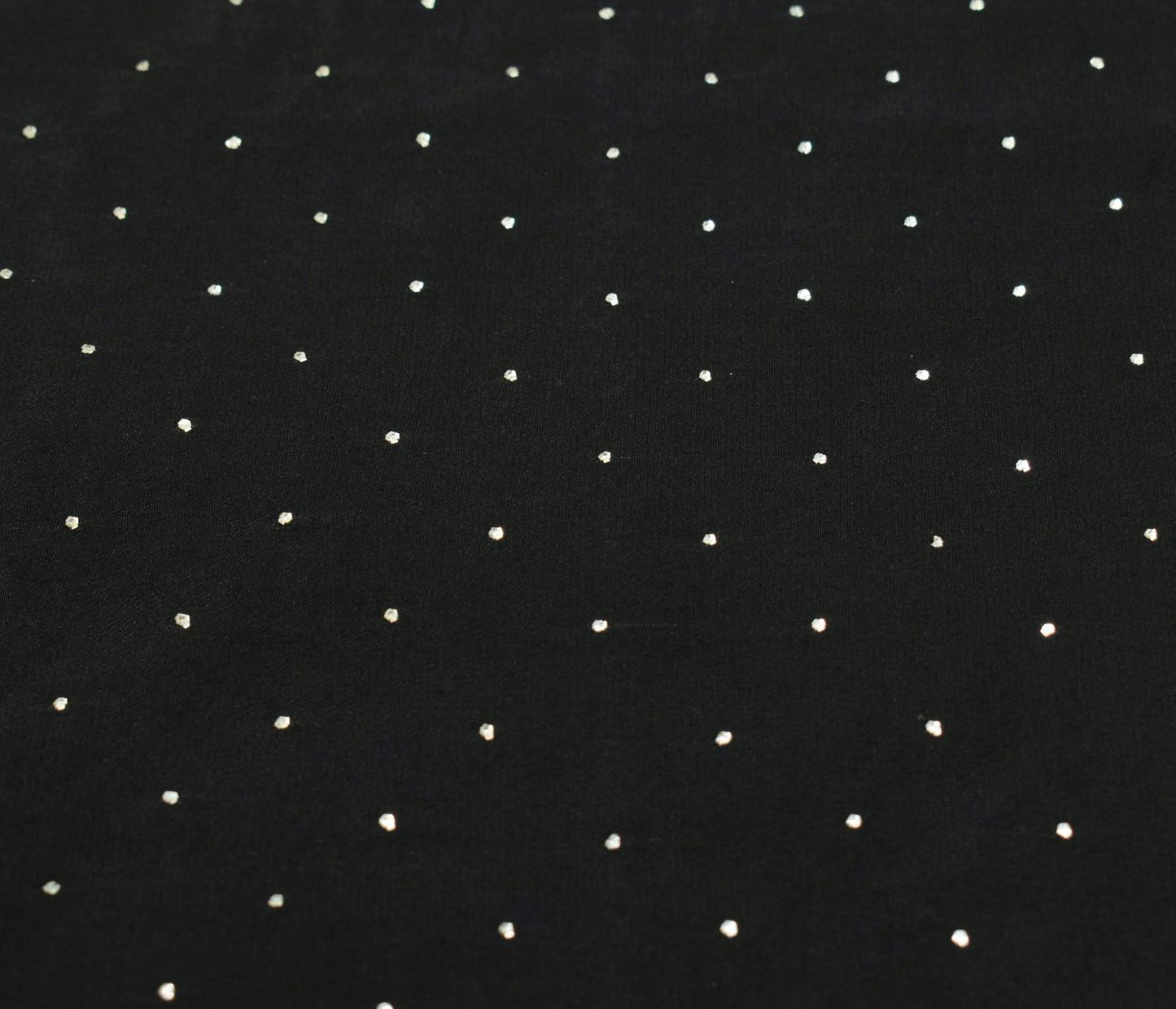 Sushila Vintage Mukesh Work Saree 100% Pure Crepe Silk Floral Black Sari Fabric