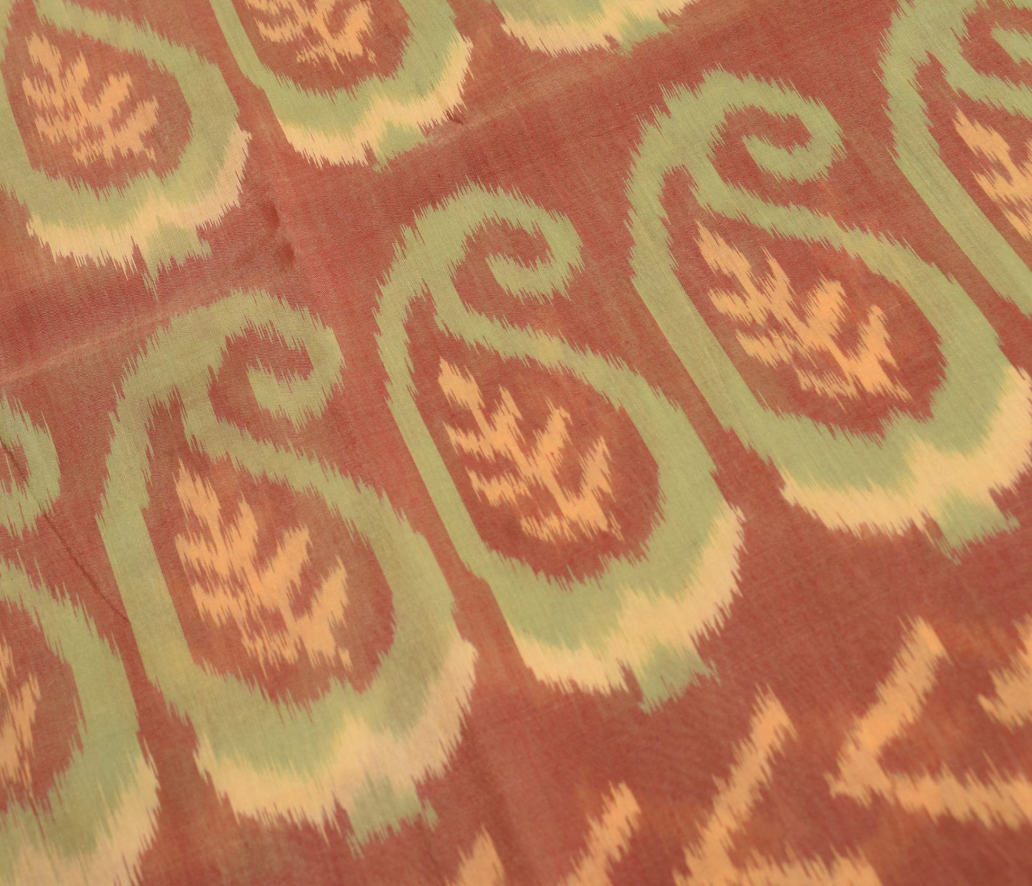 Sushila Vintage Maroon Saree Pure Cotton Silk Hand Woven Pochampally Ikat Sari