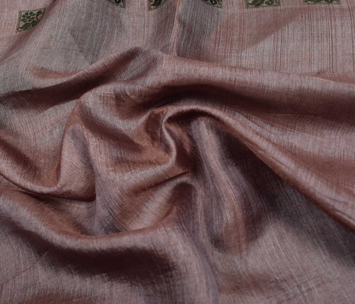 Sushila Vintage Mauve Baluchari Saree 100%Pure Silk Hand Woven HEAVY Sari Fabric