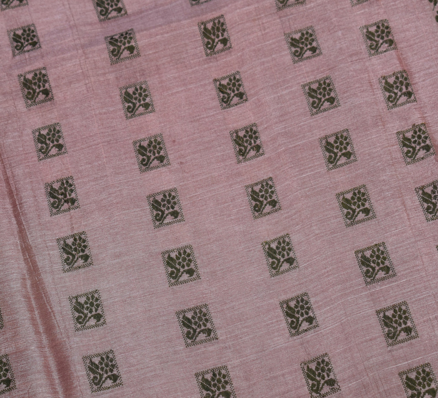 Sushila Vintage Mauve Baluchari Saree 100%Pure Silk Hand Woven HEAVY Sari Fabric