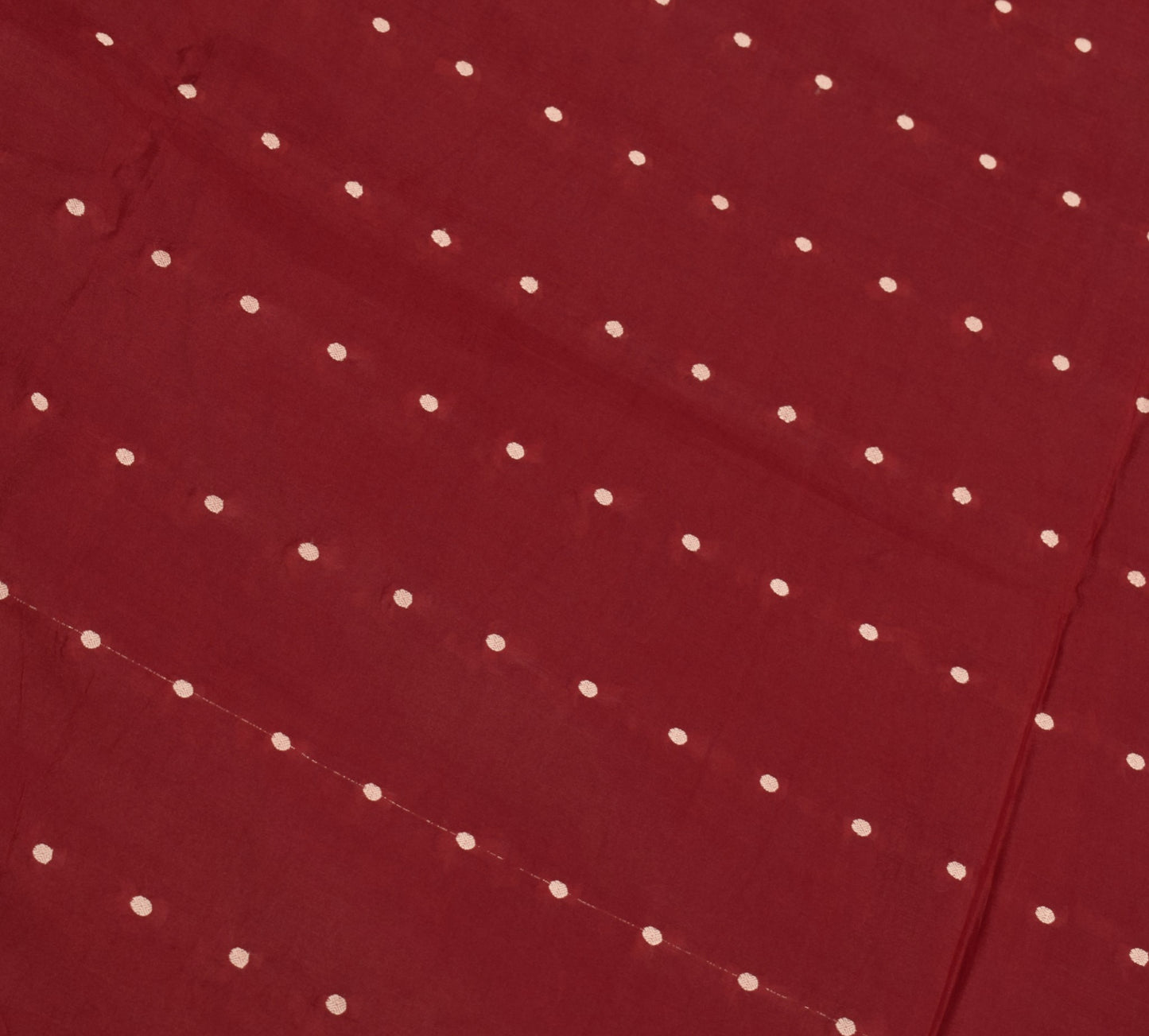 Sushila Vintage Maroon Woven Sari 100% Pure Silk Handloom 6Yard Soft Sari Fabric