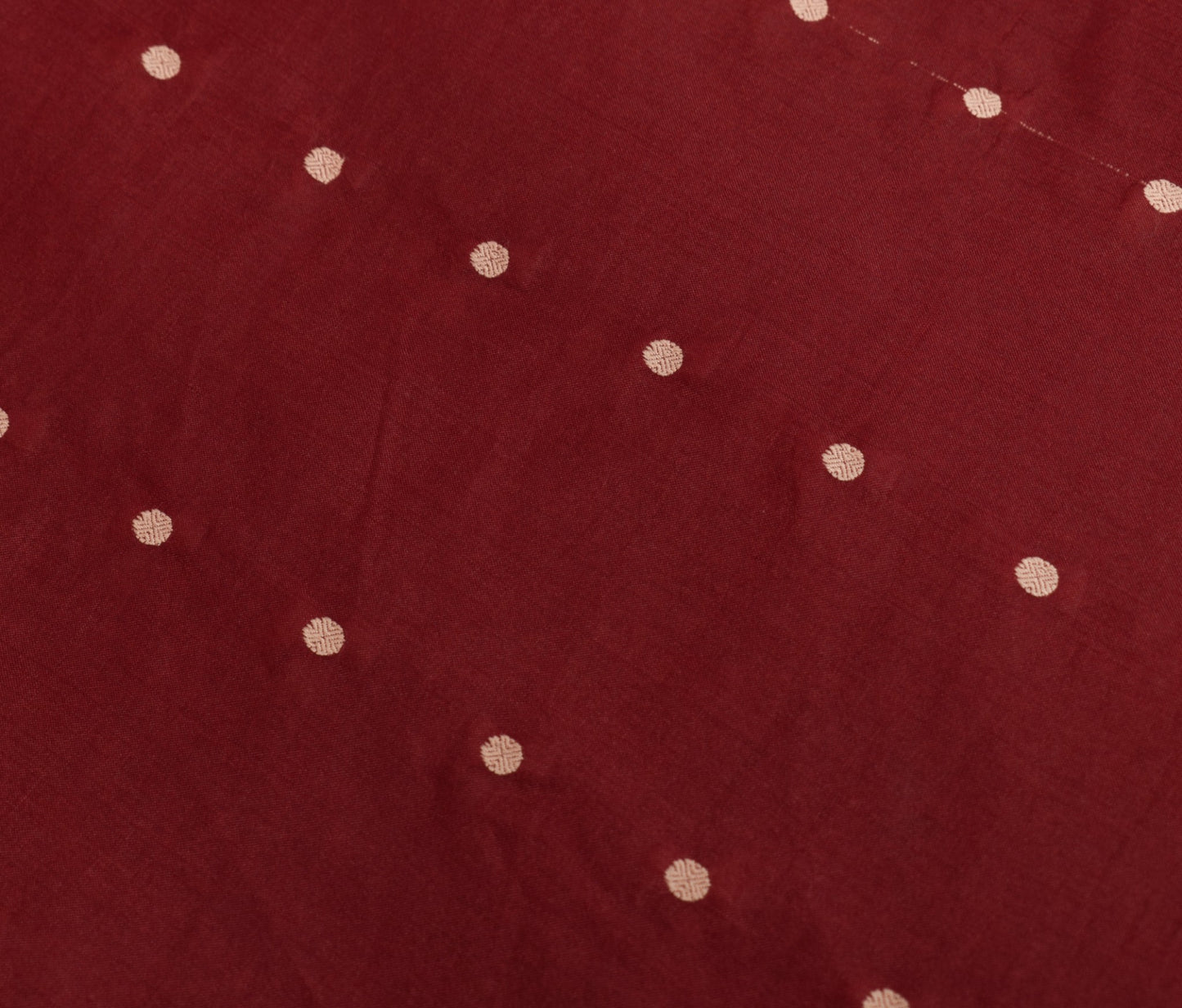 Sushila Vintage Maroon Woven Sari 100% Pure Silk Handloom 6Yard Soft Sari Fabric