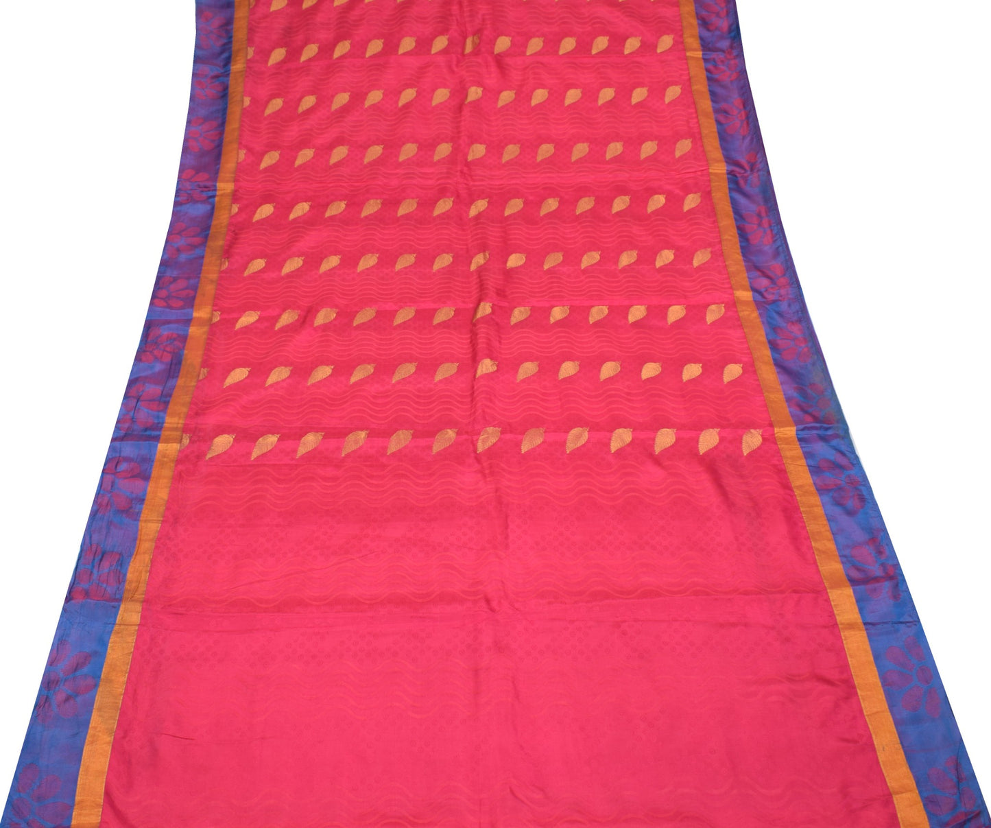 Sushila Vintage Magenta Heavy Indian Sarees Pure Silk Woven Zari Sari Fabric