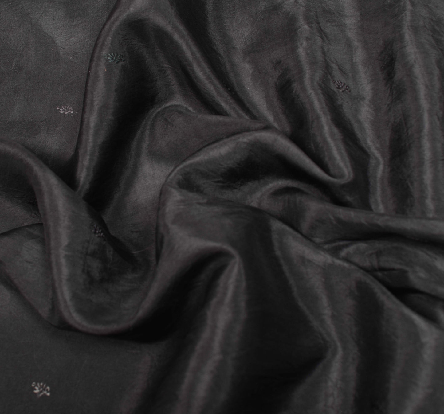 Sushila Vintage Baluchari Woven Saree Black Pure Silk Soft HEAVY Sari Fabric