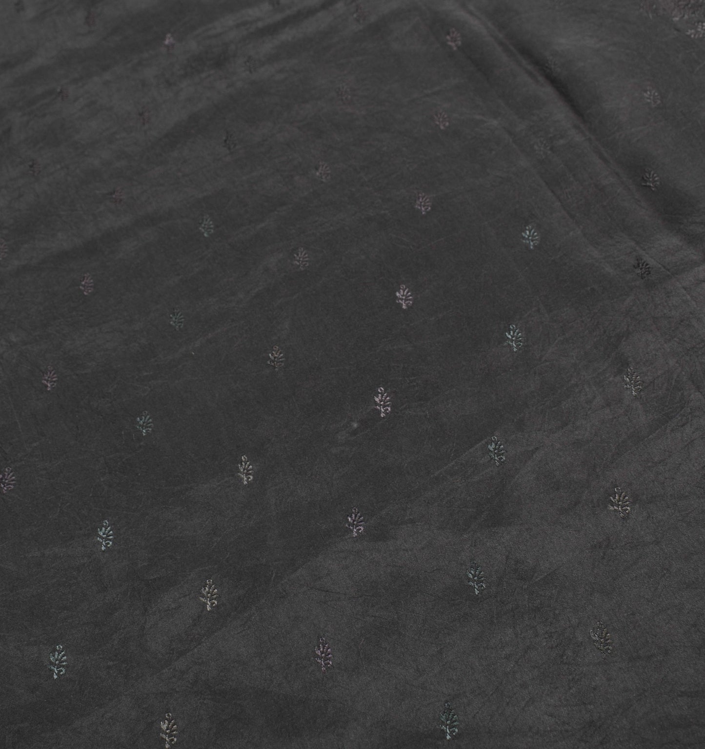 Sushila Vintage Baluchari Woven Saree Black Pure Silk Soft HEAVY Sari Fabric