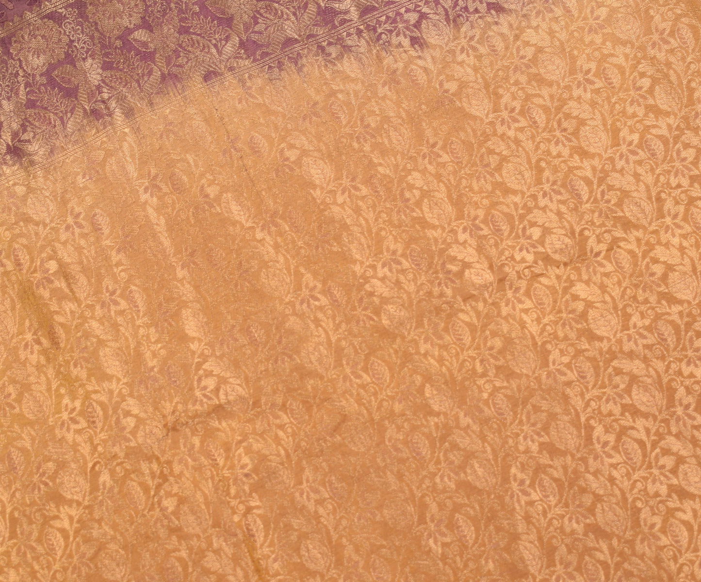 Sushila Vintage Purple Dual Toned Saree Pure Silk Zari Woven HEAVY Sari Fabric