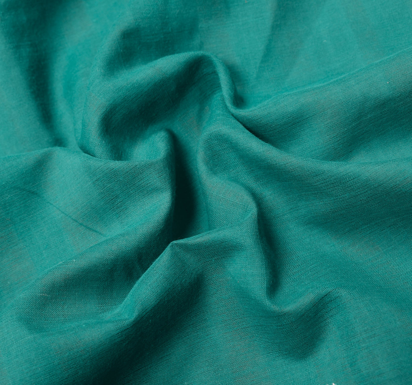 Sushila Vintage Teal Saree Pure Cotton Hand Woven Sambalpuri Ikat Sari Fabric