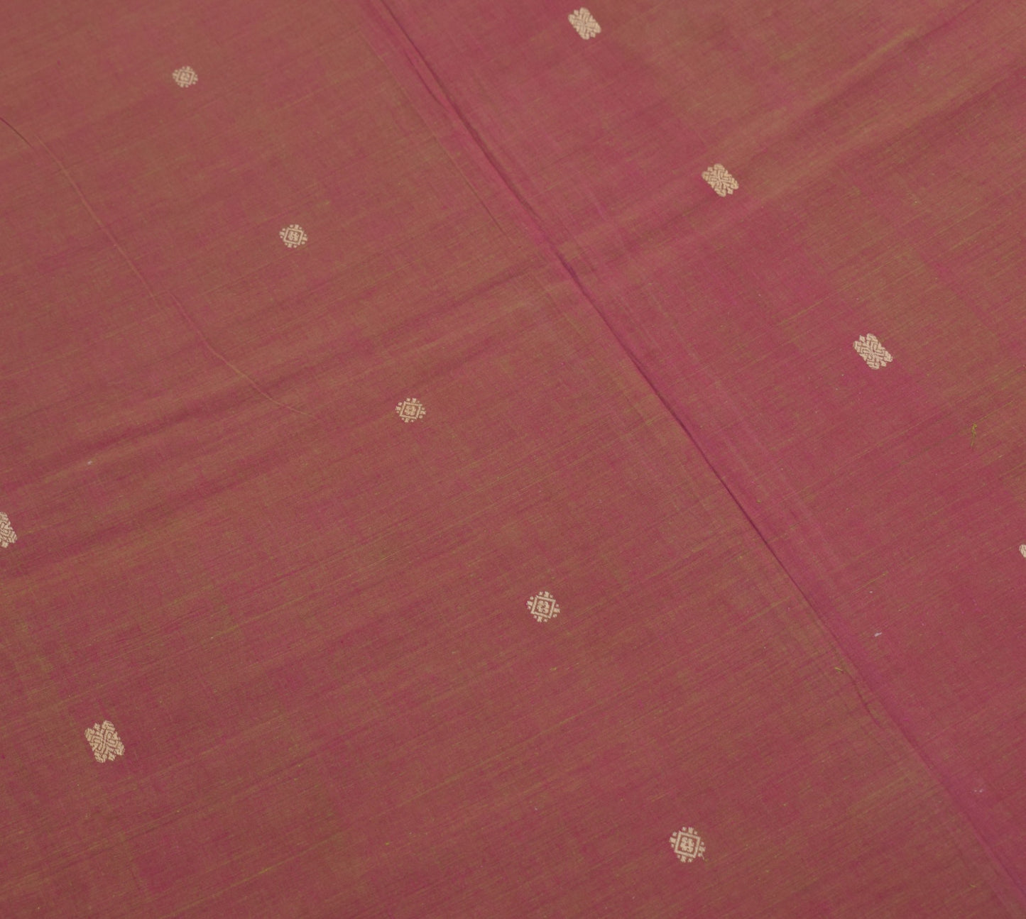 Sushila Vintage Pink Saree 100% Pure Cotton Hand Woven Soft Sari Fabric