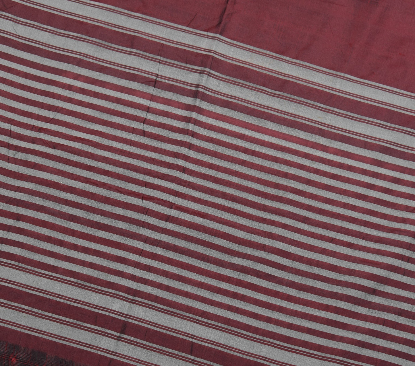 Sushila Vintage Dark Maroon Saree 100% Pure Silk Banarasi Woven Soft Sari Fabric