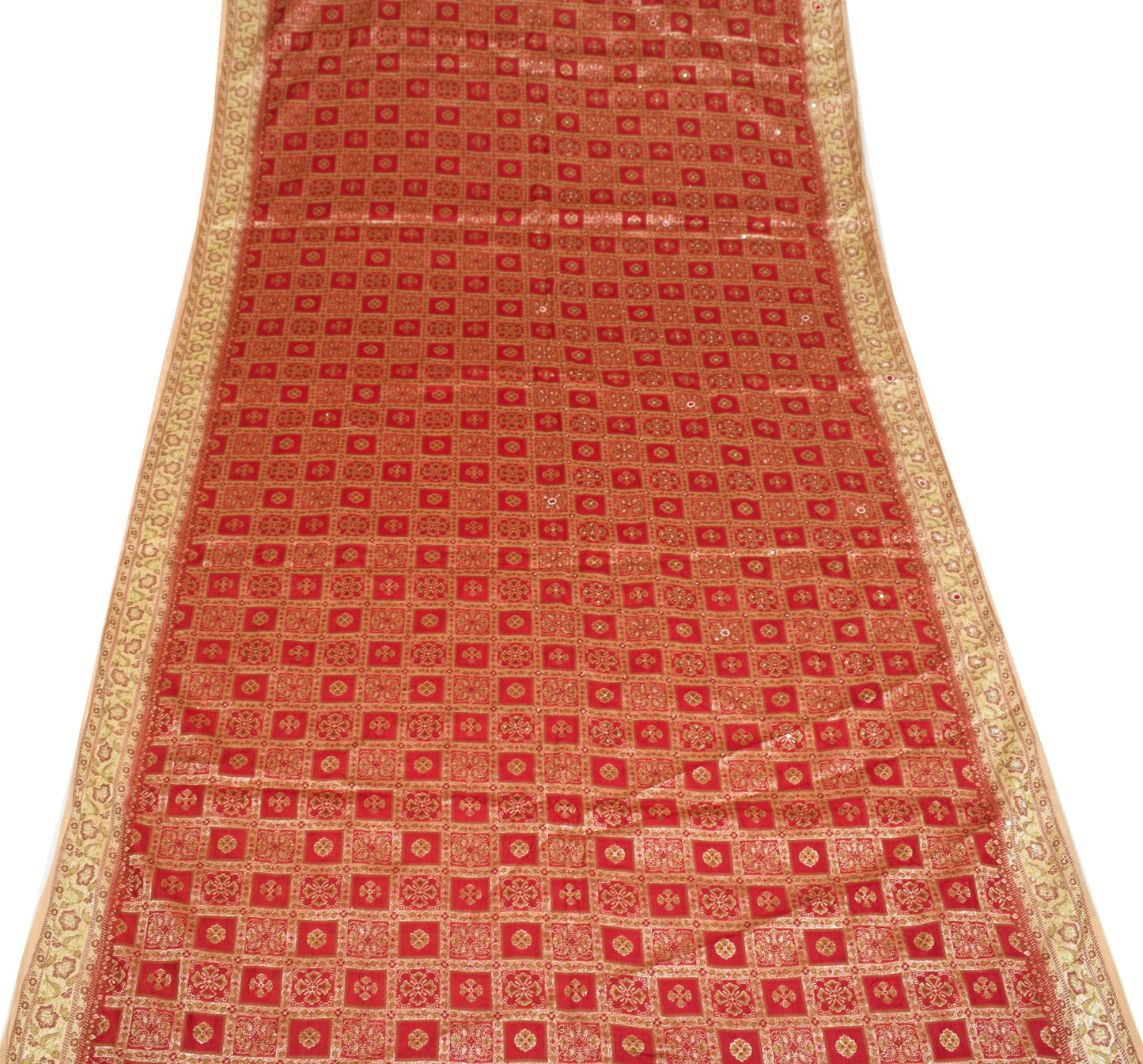 Sushila Vintage Maroon HEAVY Saree Woven Hand Work Pure Tussar Silk Sari Fabric
