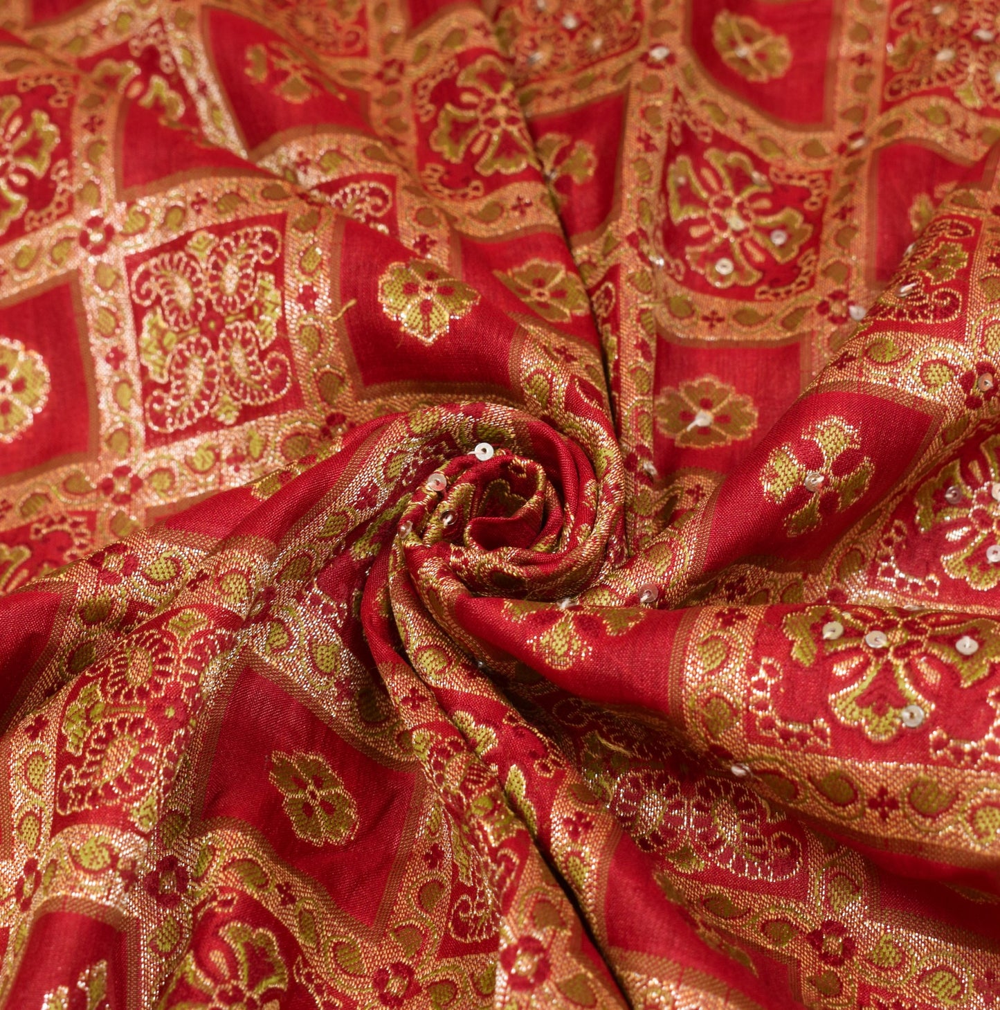 Sushila Vintage Maroon HEAVY Saree Woven Hand Work Pure Tussar Silk Sari Fabric