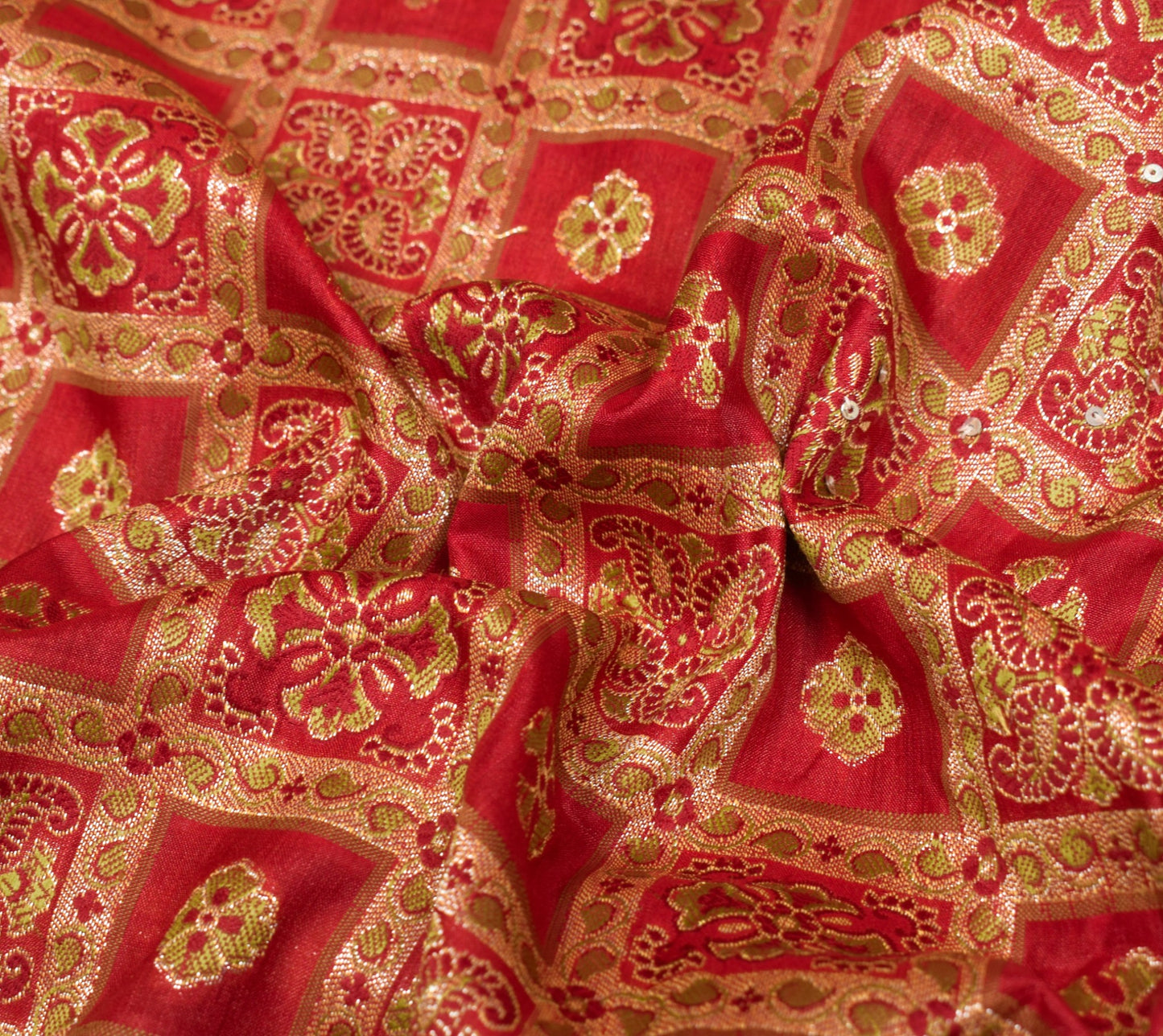Sushila Vintage Maroon HEAVY Saree Woven Hand Work Pure Tussar Silk Sari Fabric