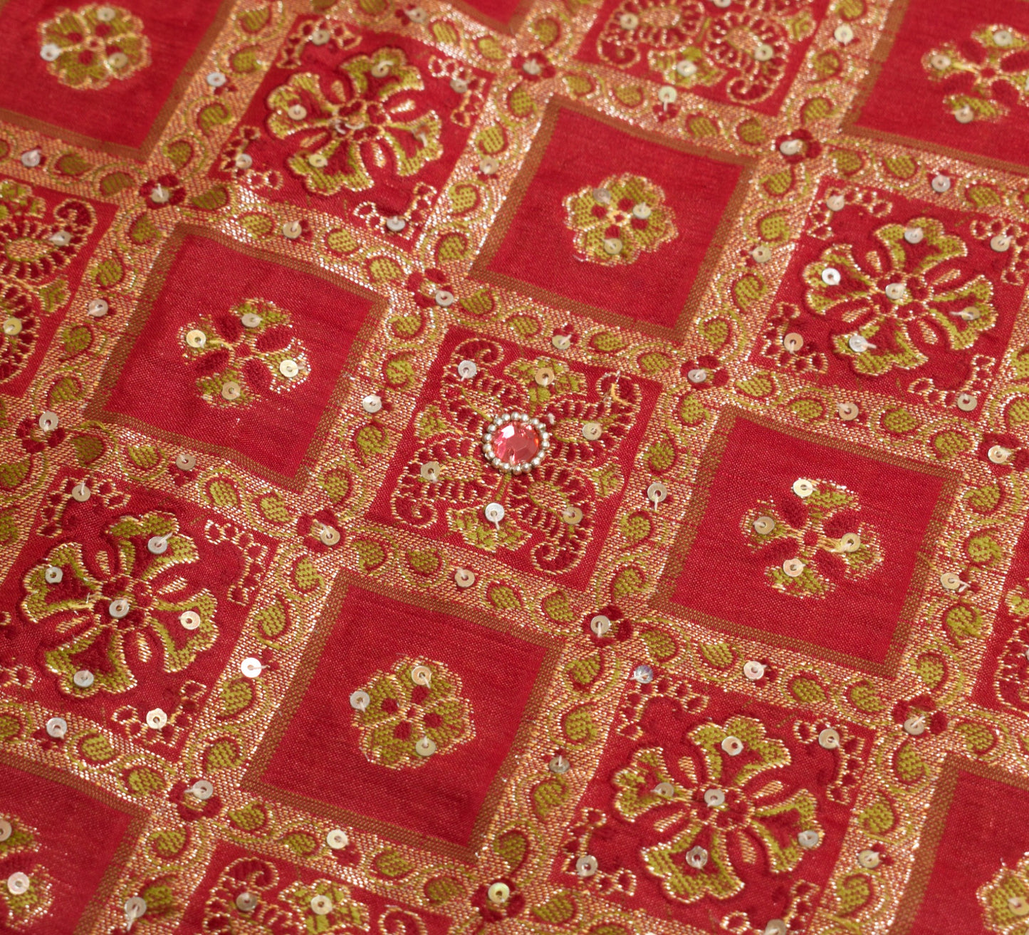 Sushila Vintage Maroon HEAVY Saree Woven Hand Work Pure Tussar Silk Sari Fabric
