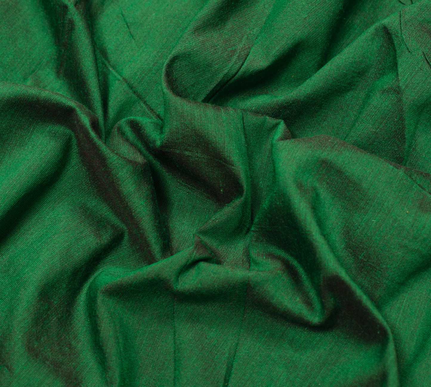 Sushila Vintage Dark Green Saree Art Cotton Zari Woven 10 Yard Sari Craft Fabric