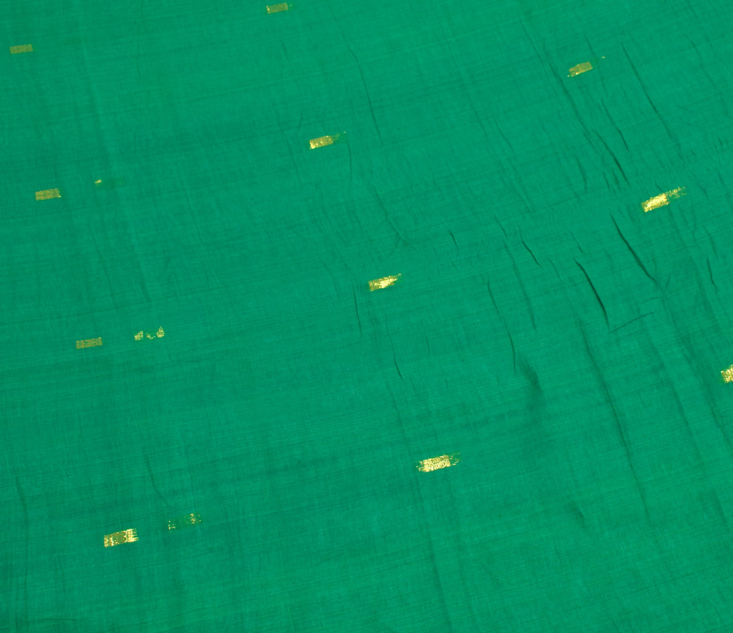 Sushila Vintage Green Saree with Purple Zari Border Pure Cotton 312" Sari Fabric