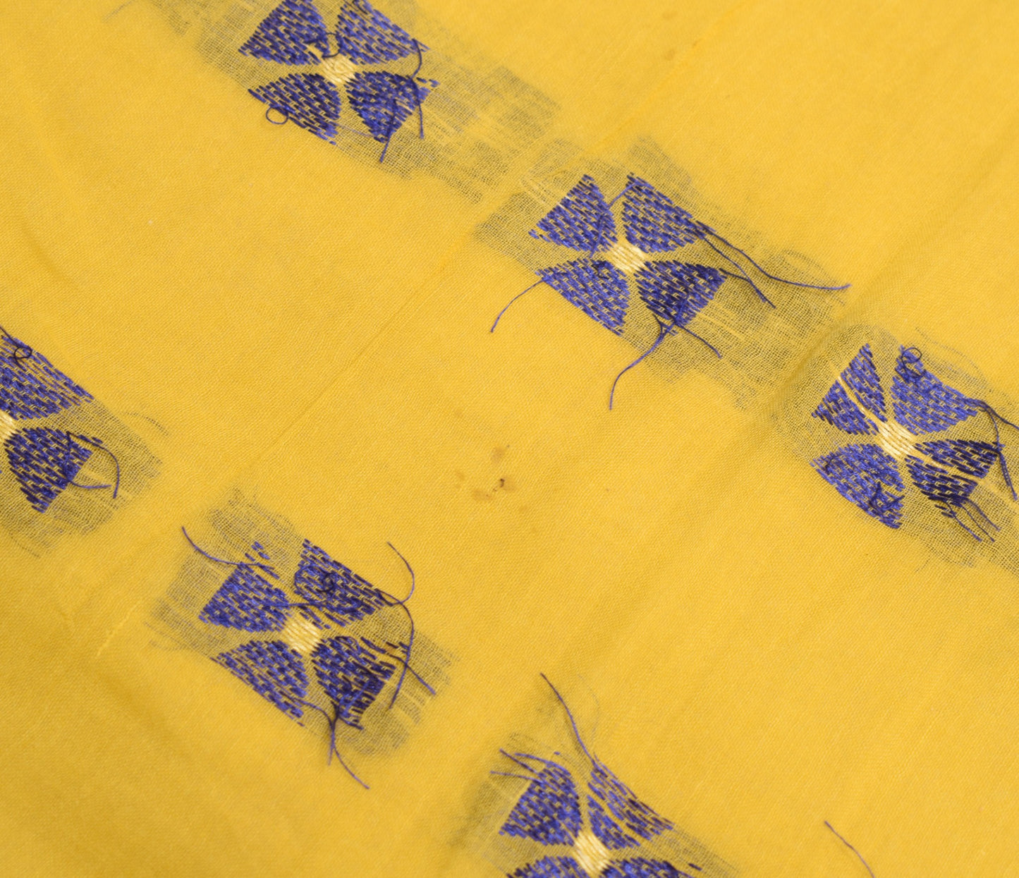 Sushila Vintage Bengal Pure Cotton Scrap Saree All Over Woven Soft Sari Fabric