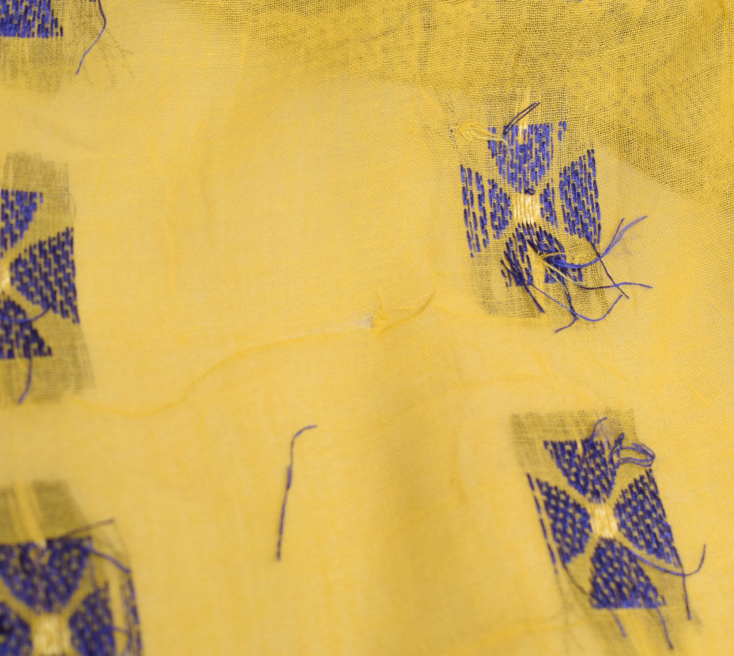 Sushila Vintage Bengal Pure Cotton Scrap Saree All Over Woven Soft Sari Fabric