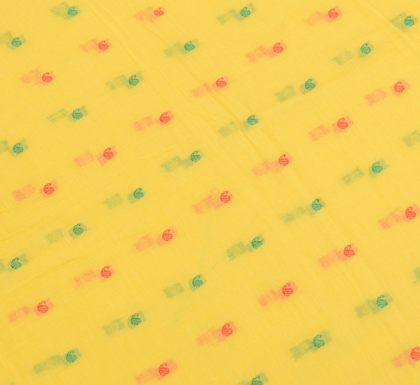 Sushila Vintage Yellow Tant Woven Saree Pure Cotton Soft Bengal 5YD Sari Fabric