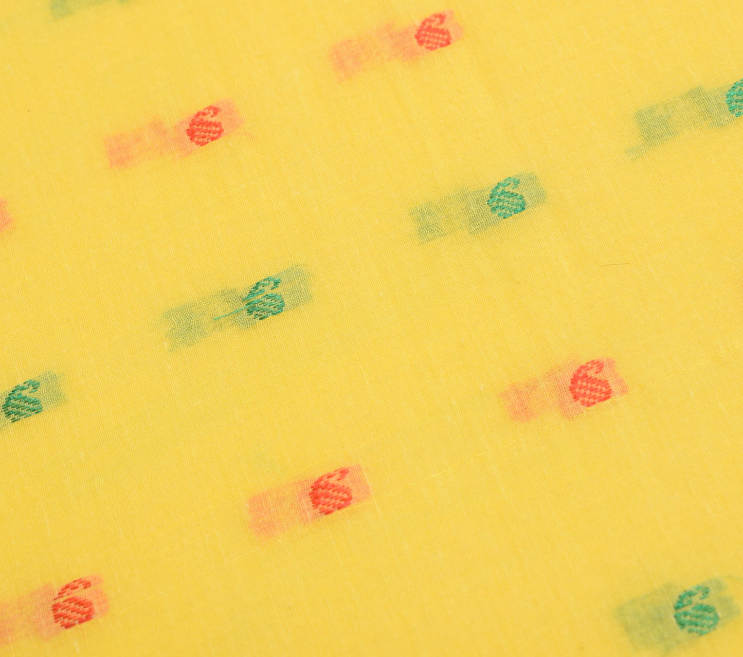 Sushila Vintage Yellow Tant Woven Saree Pure Cotton Soft Bengal 5YD Sari Fabric