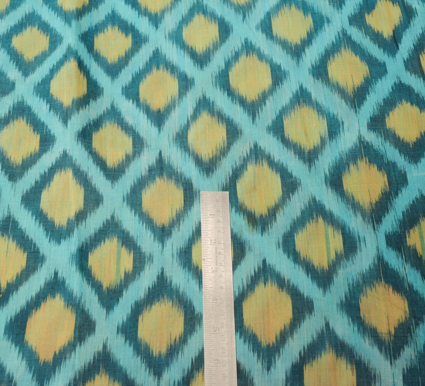 Sushila Vintage Sky Blue Saree Pure Cotton Silk Hand Woven Pochampally Ikat Sari