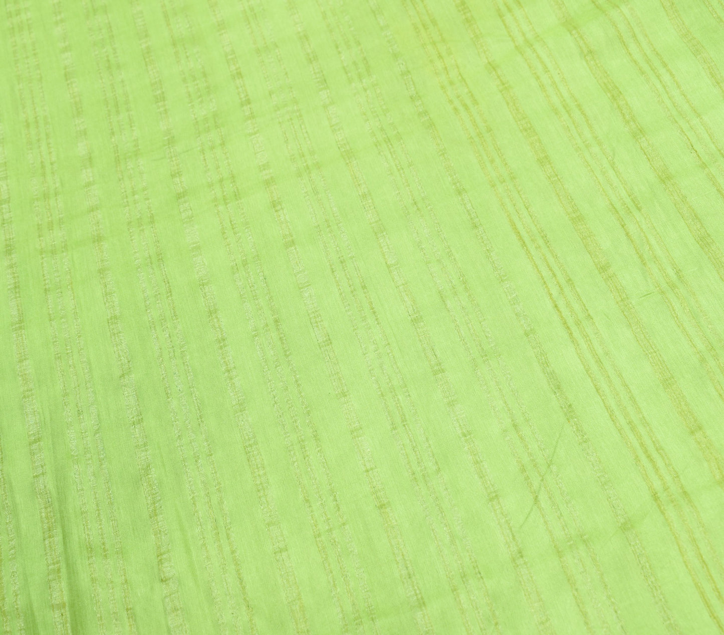 Sushila Vintage Green Handloom Saree Art Cotton Silk Woven 6Yds Soft Sari Fabric