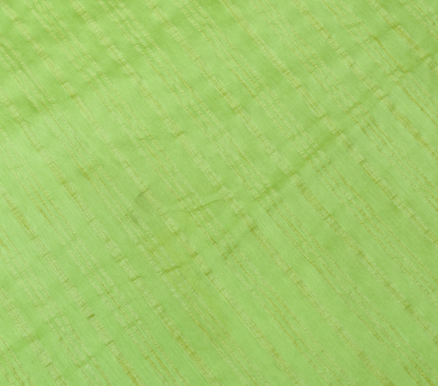 Sushila Vintage Green Handloom Saree Art Cotton Silk Woven 6Yds Soft Sari Fabric