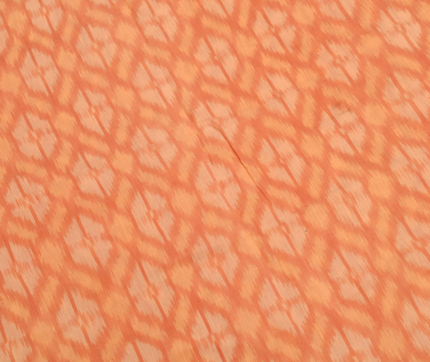 Sushila Vintage Peach Saree Pure Cotton Silk Hand Woven Pochampally Ikat Sari