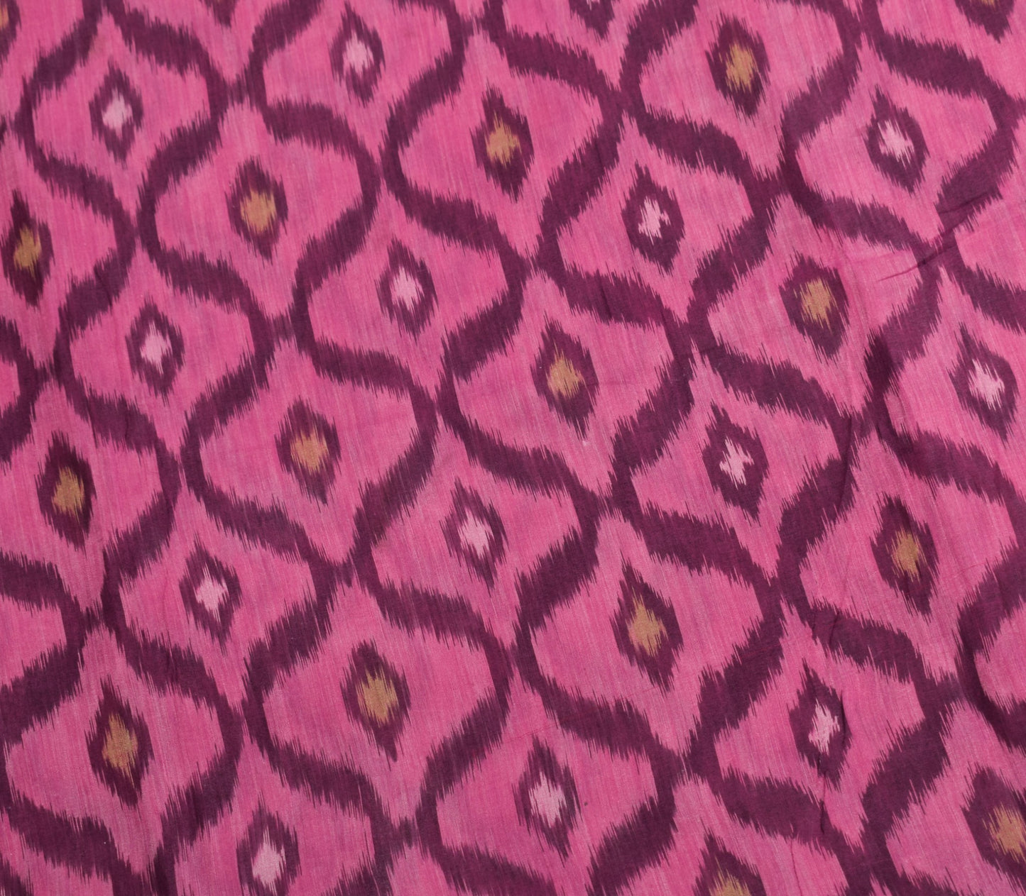 Sushila Vintage Purple Saree Pure Cotton Silk Hand Woven Pochampally Ikat Sari