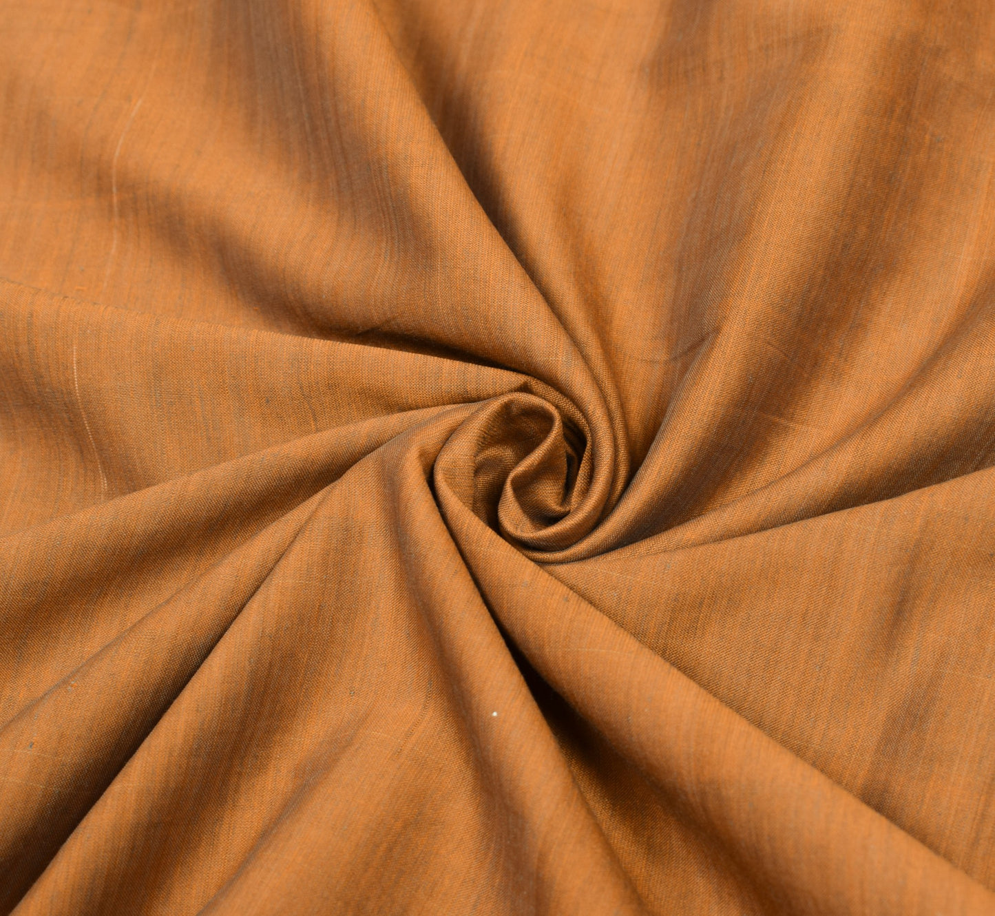 Sushila Vintage Mustard Saree Woven Peacock Border Pallu Pure Cotton Sari Fabric
