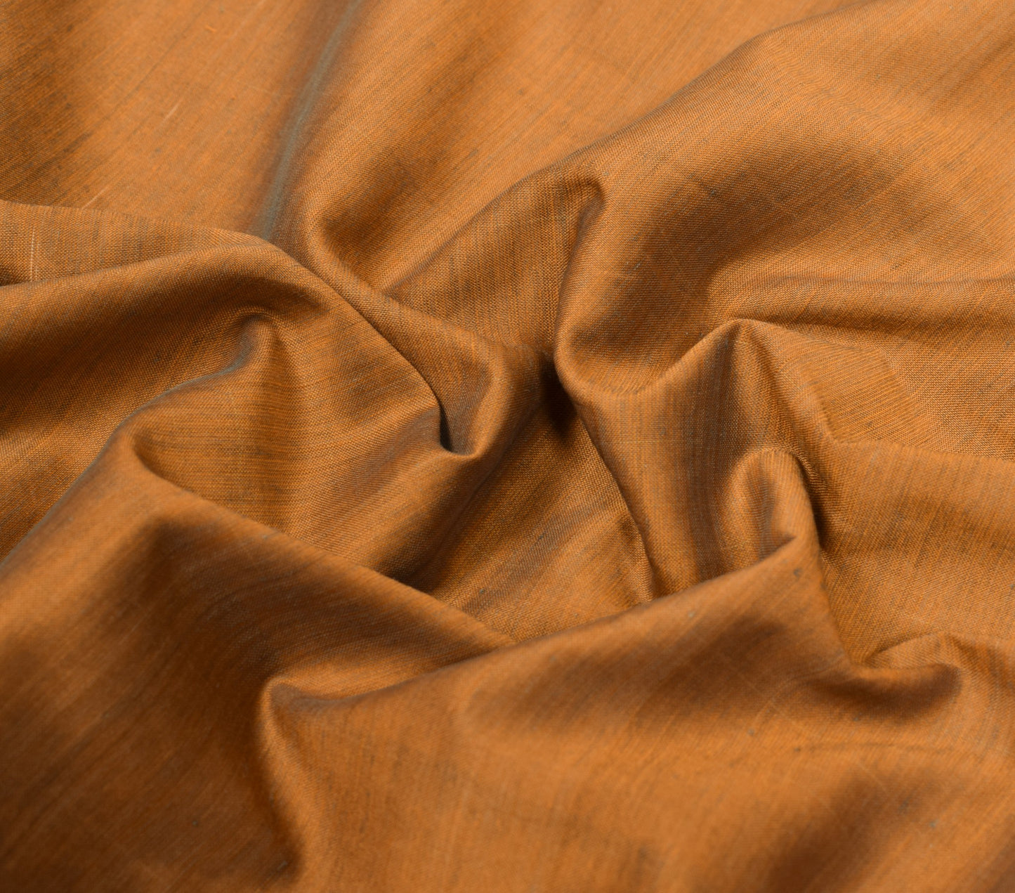 Sushila Vintage Mustard Saree Woven Peacock Border Pallu Pure Cotton Sari Fabric