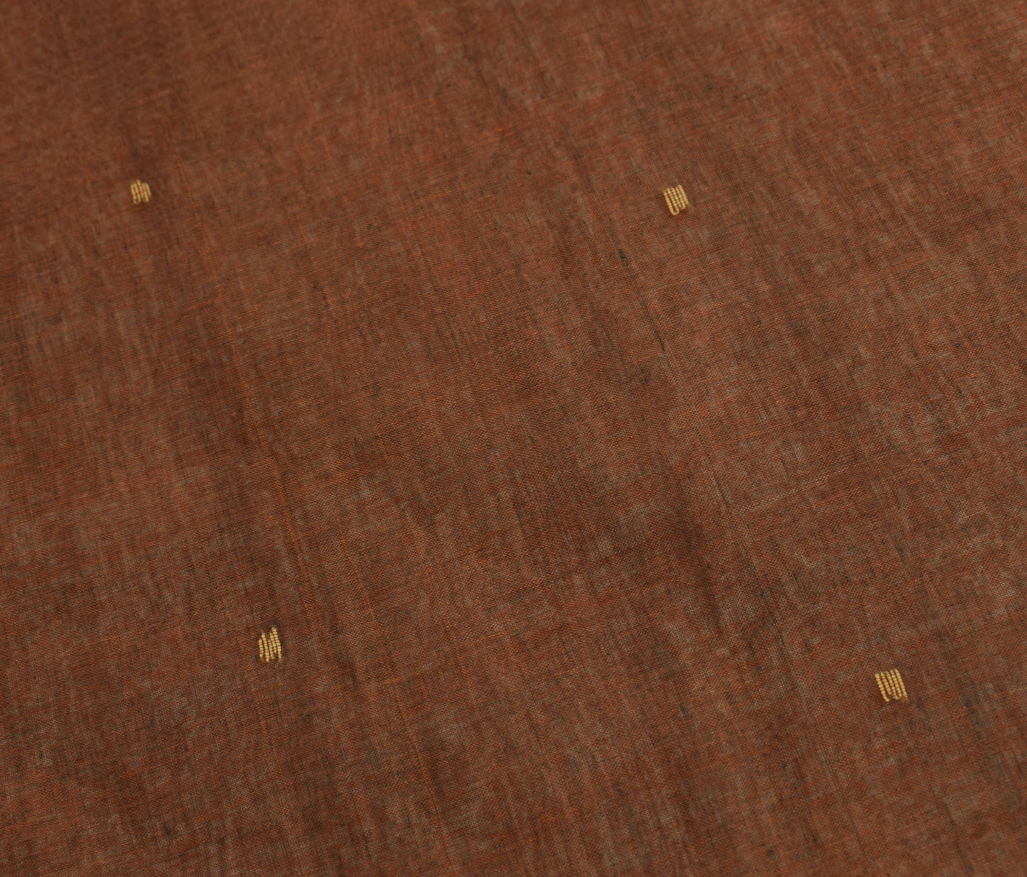 Sushila Vintage Brown Tant Sari from Bengal Woven Border Stripes Pallu Saree