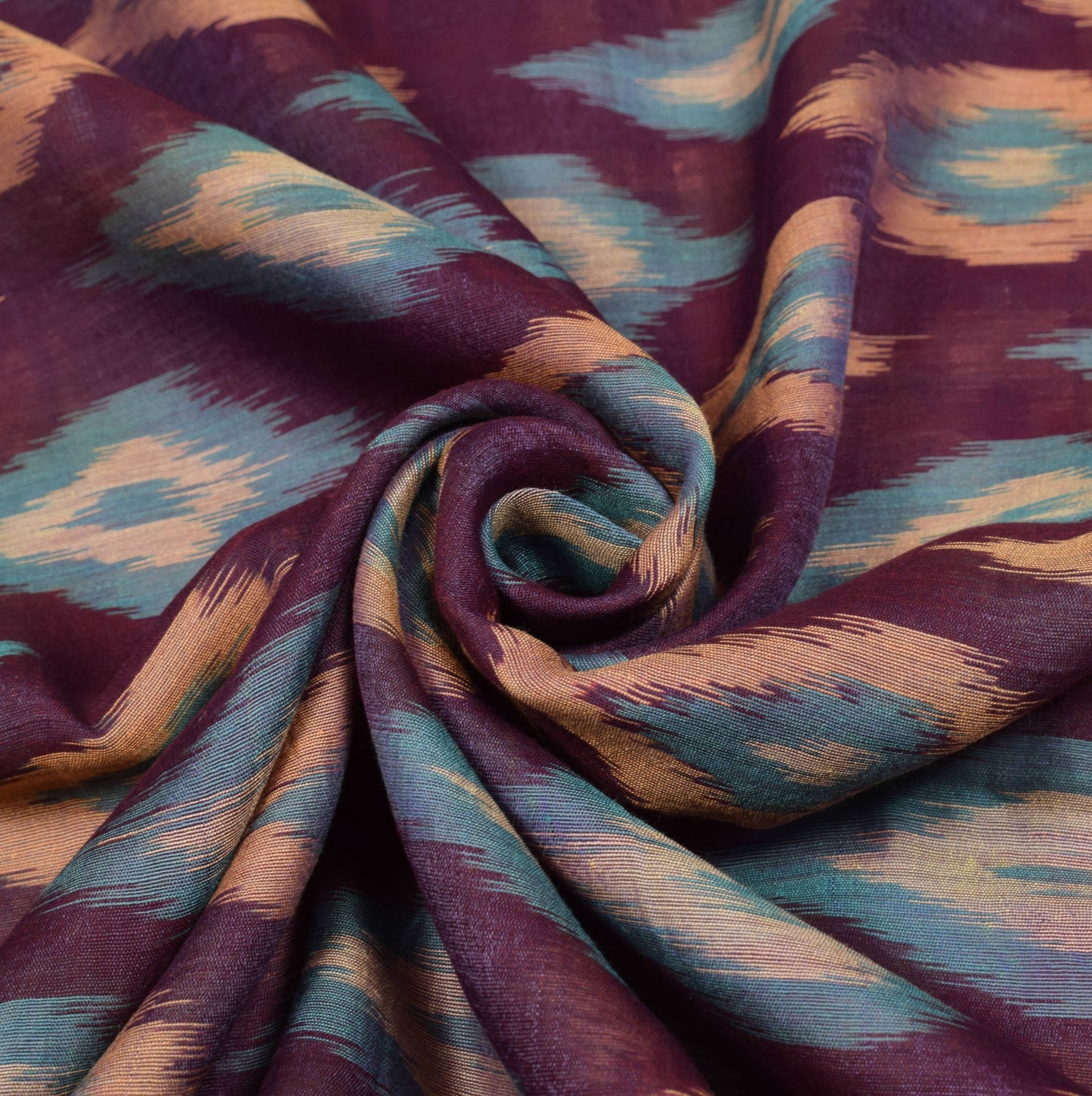 Sushila Vintage Hand Woven Purple Saree Pure Cotton Silk Pochampally Ikat Sari