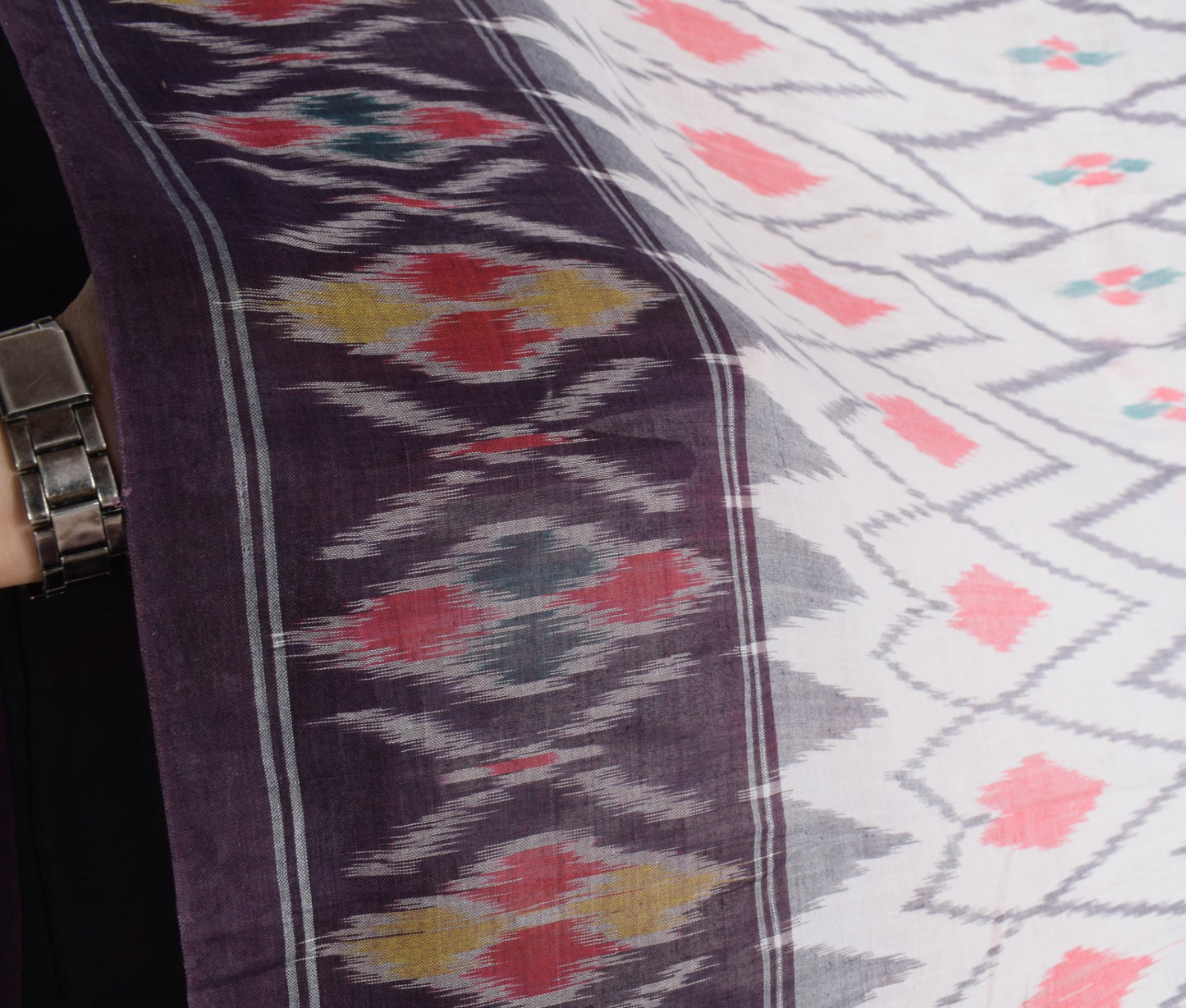 Sushila Vintage Sambalpuri Ikat Saree Pure Cotton Hand Woven Patola Sari Fabric