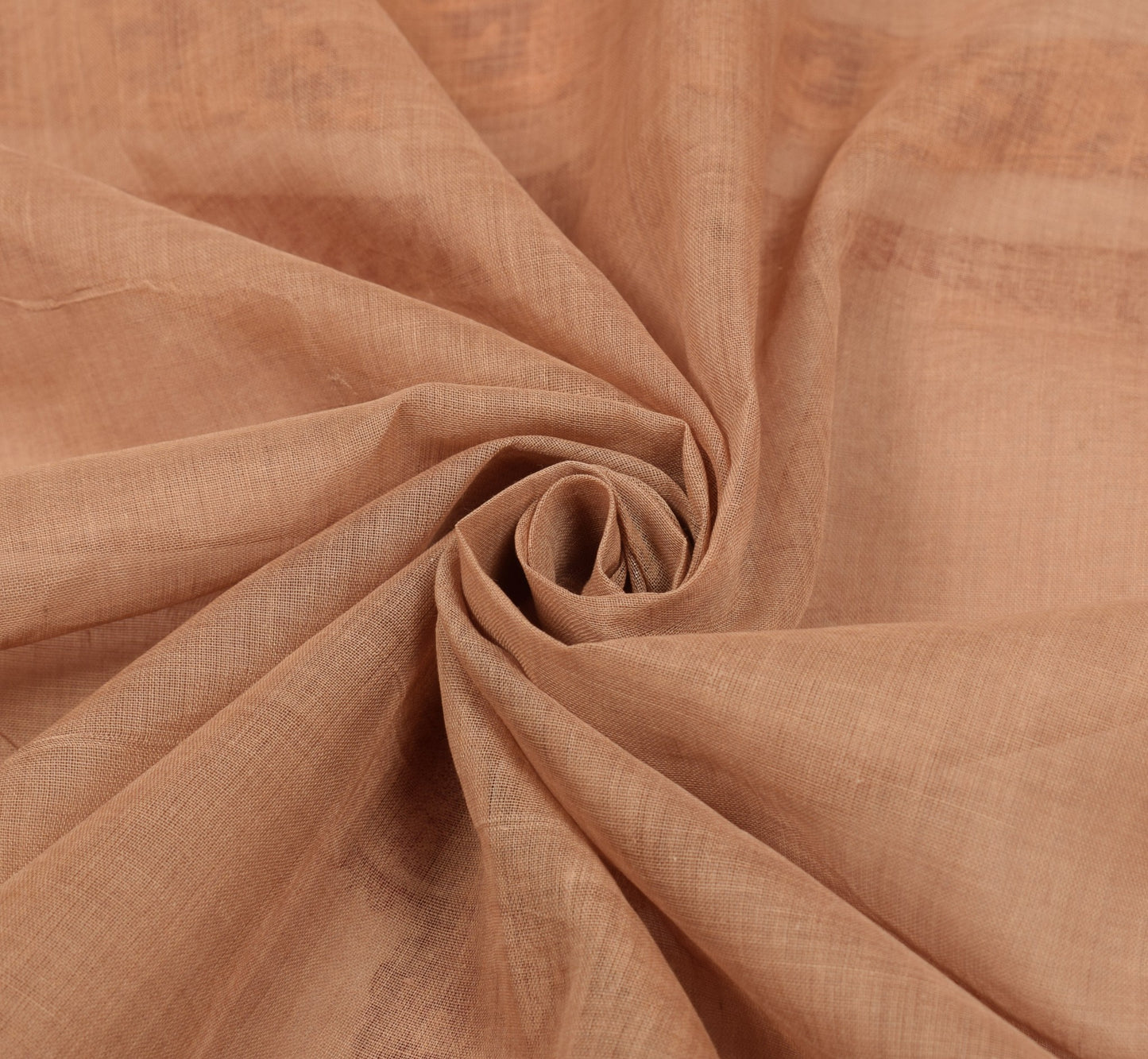 Sushila Vintage Brown Hand Woven Saree 100% Pure Cotton Floral Sari Craft Fabric