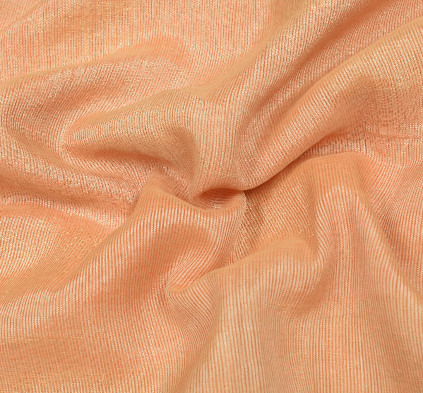 Sushila Vintage Cream Saree ZariWoven Orange Border Pallu Pure Cotton Silk Sari