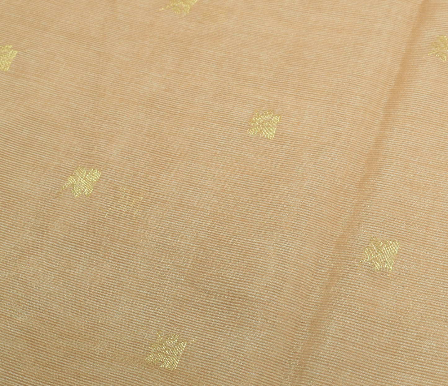 Sushila Vintage Cream Saree ZariWoven Orange Border Pallu Pure Cotton Silk Sari