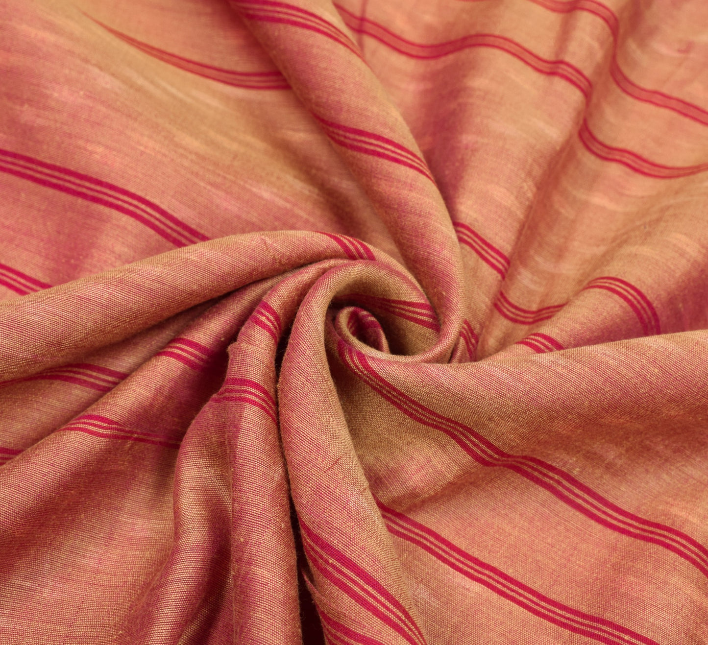 Sushila Vintage Brown Saree Pure Cotton Silk Hand Woven Pochampally Ikat Sari