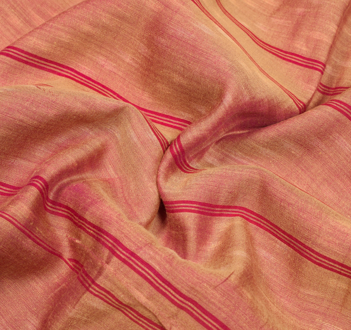 Sushila Vintage Brown Saree Pure Cotton Silk Hand Woven Pochampally Ikat Sari