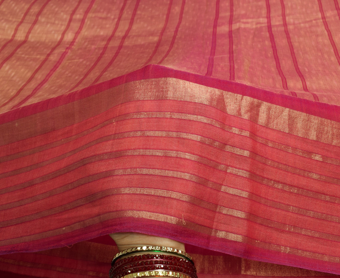 Sushila Vintage Brown Saree Pure Cotton Silk Hand Woven Pochampally Ikat Sari