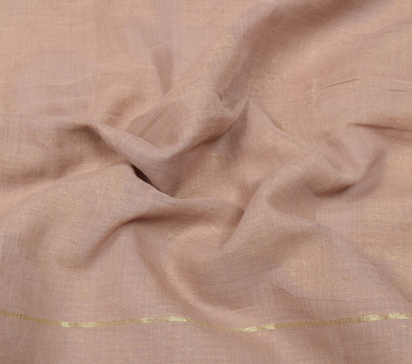 Sushila Vintage Floral Saree Zari Brocade Broad Border Pure Cotton Sari Fabric