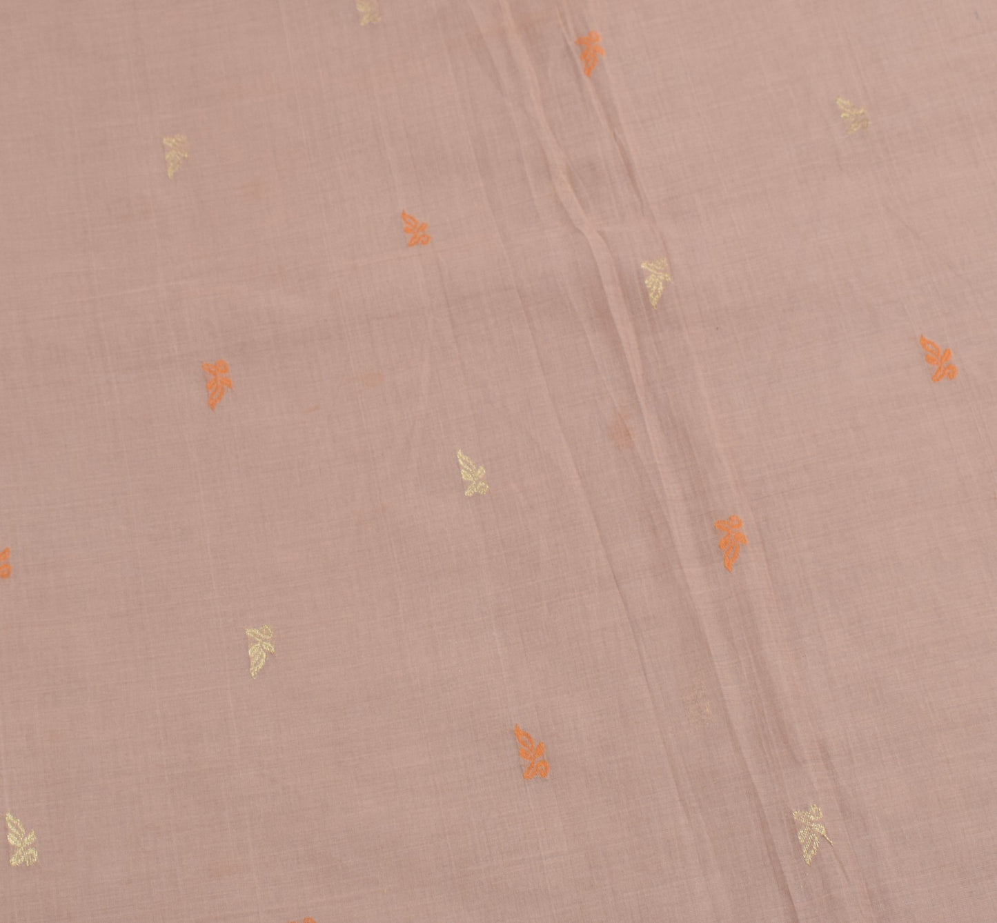 Sushila Vintage Floral Saree Zari Brocade Broad Border Pure Cotton Sari Fabric
