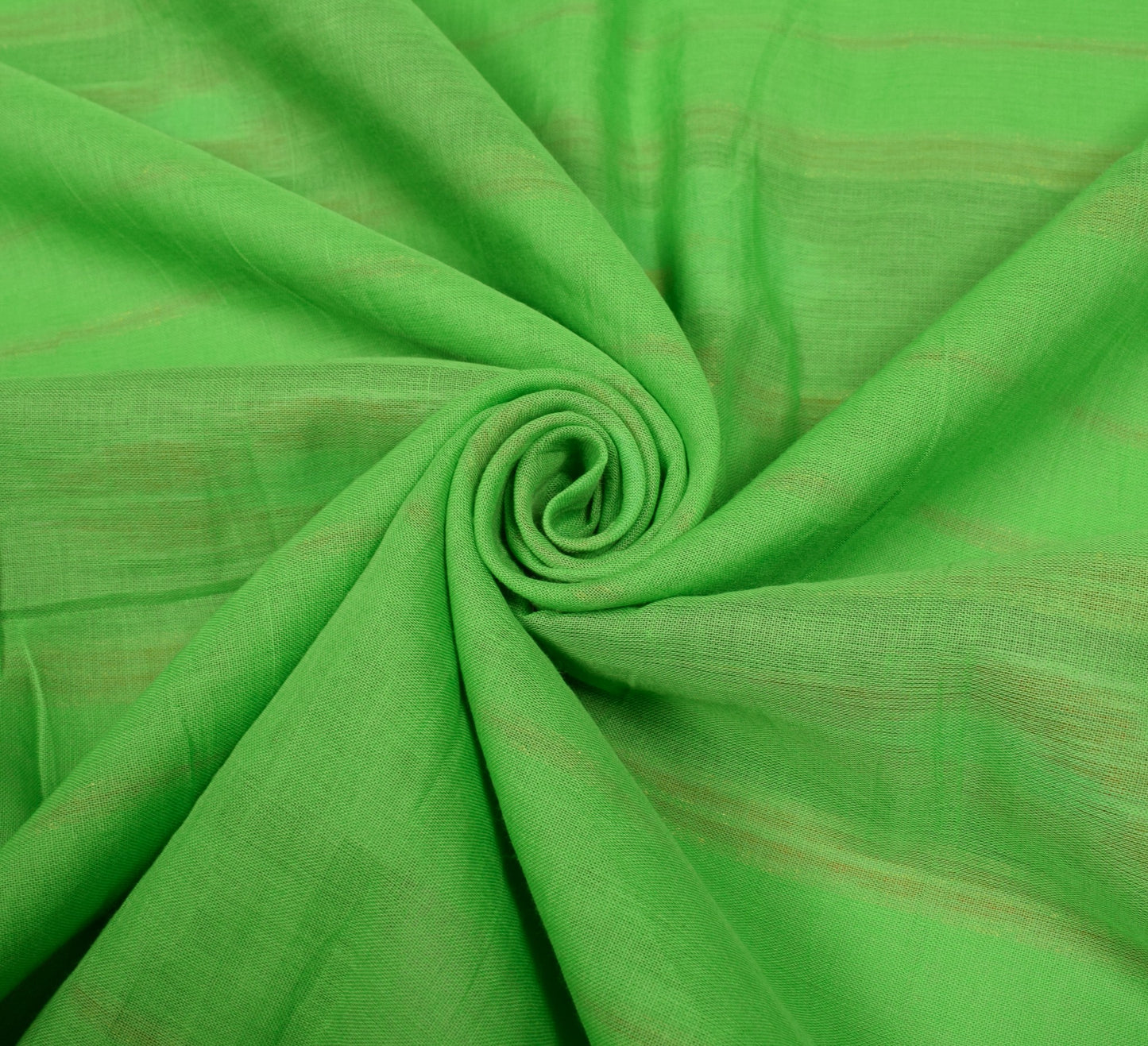 Sushila Vintage Parrot Green Saree HandWoven Ikat Patola Sari Pure Cotton Fabric