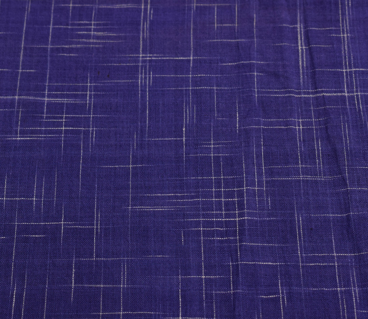 Sushila Vintage Sambalpuri Ikat Saree Handwoven Pure Cotton Blue Sari 5YD Fabric