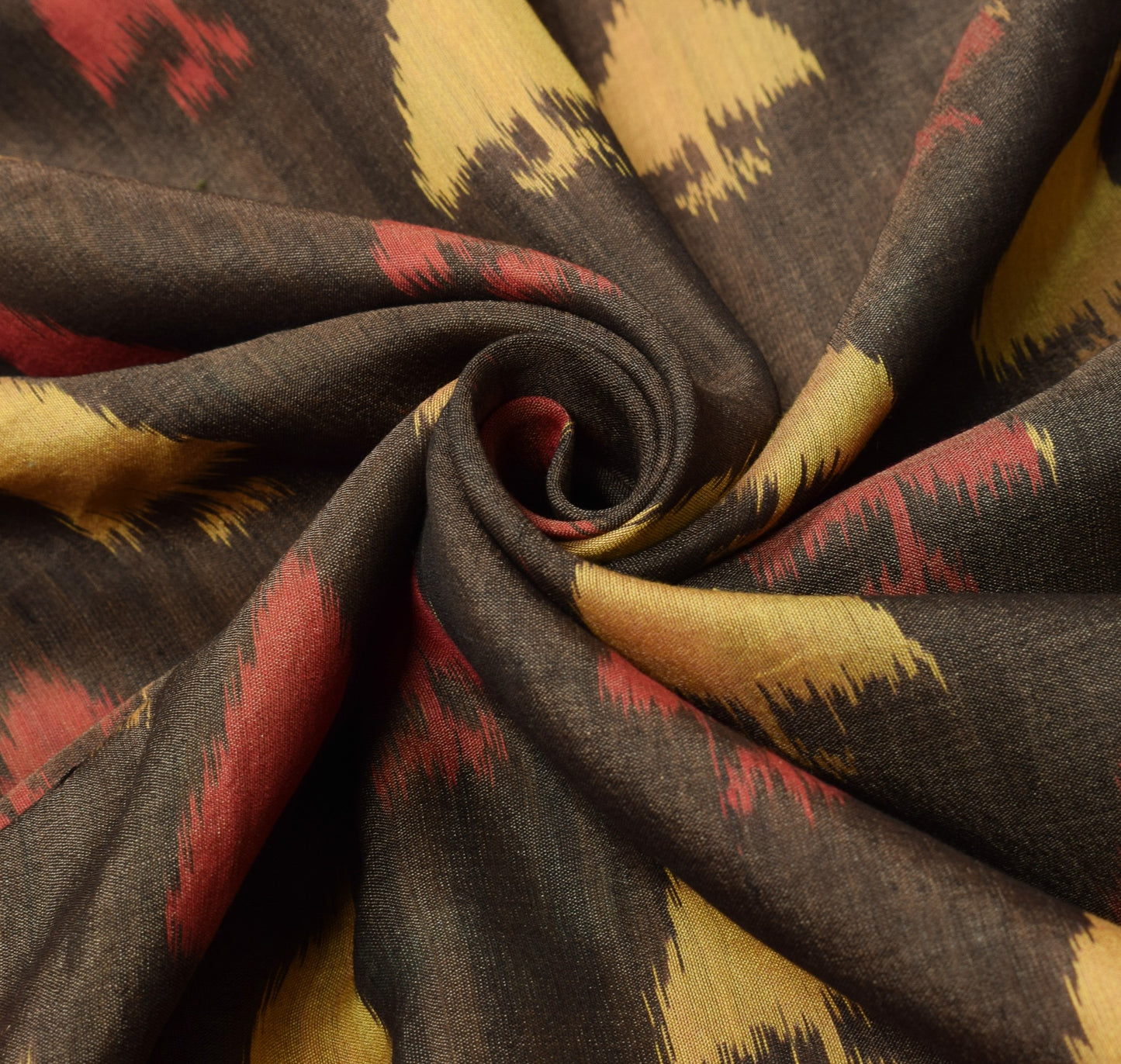 Sushila Vintage Pure Cotton Silk Saree Zari Border Pochampally Ikat Woven Sari