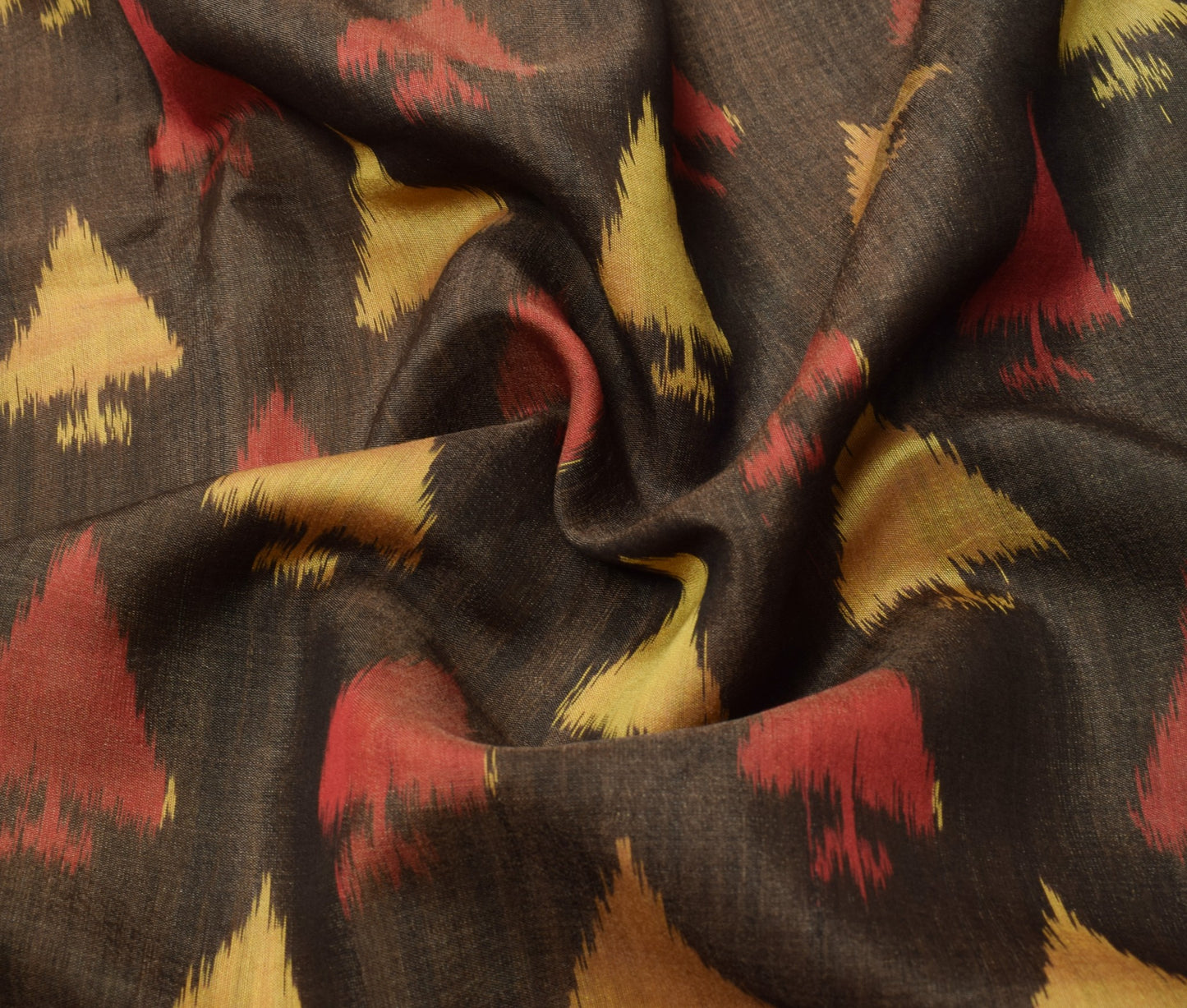 Sushila Vintage Pure Cotton Silk Saree Zari Border Pochampally Ikat Woven Sari